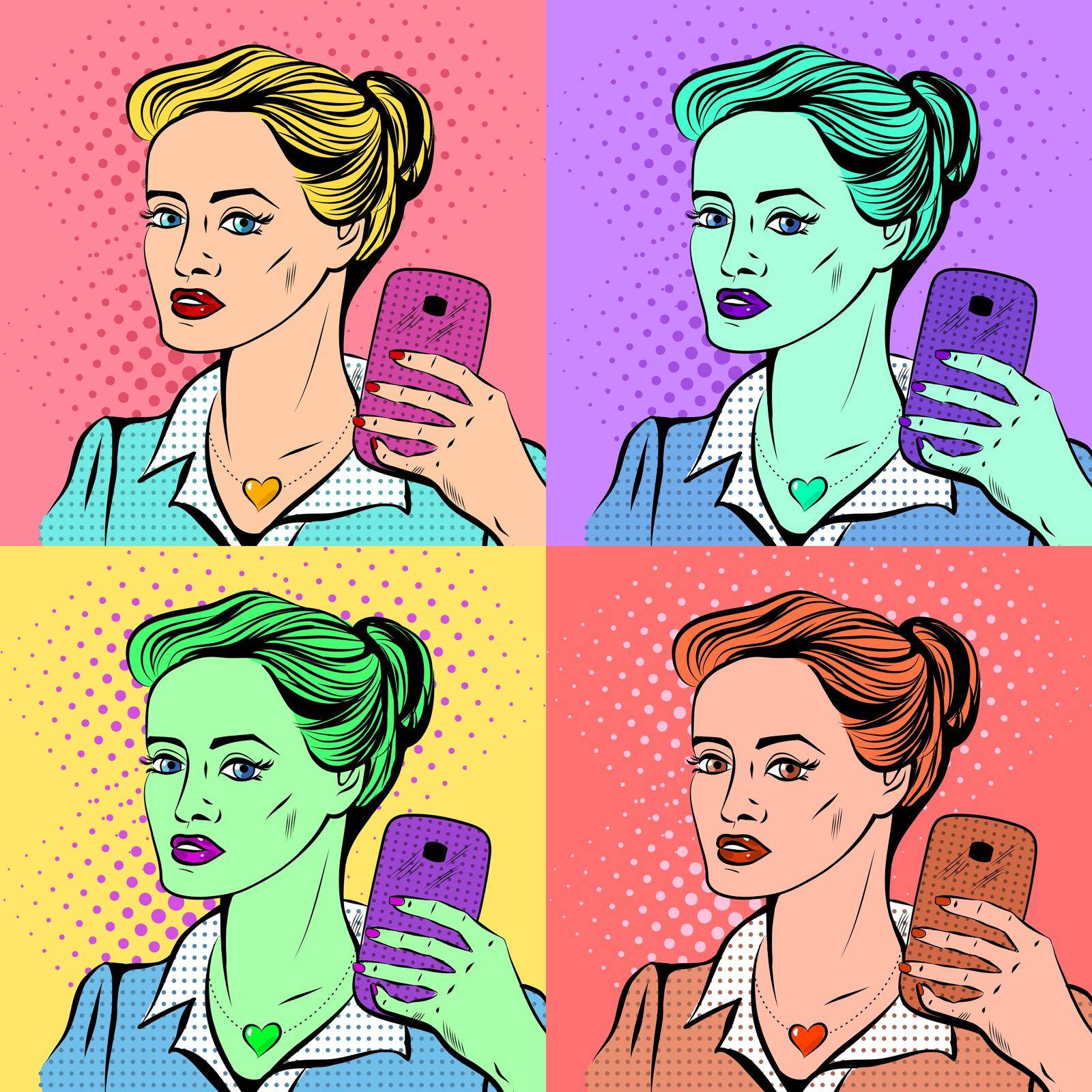 Pop art selfie poster. by steshnikova