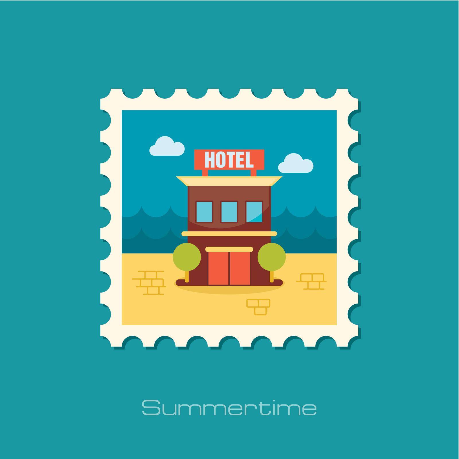 Hotel vector stamp. Travel. Summer. Summertime. Holiday. Vacation, eps 10