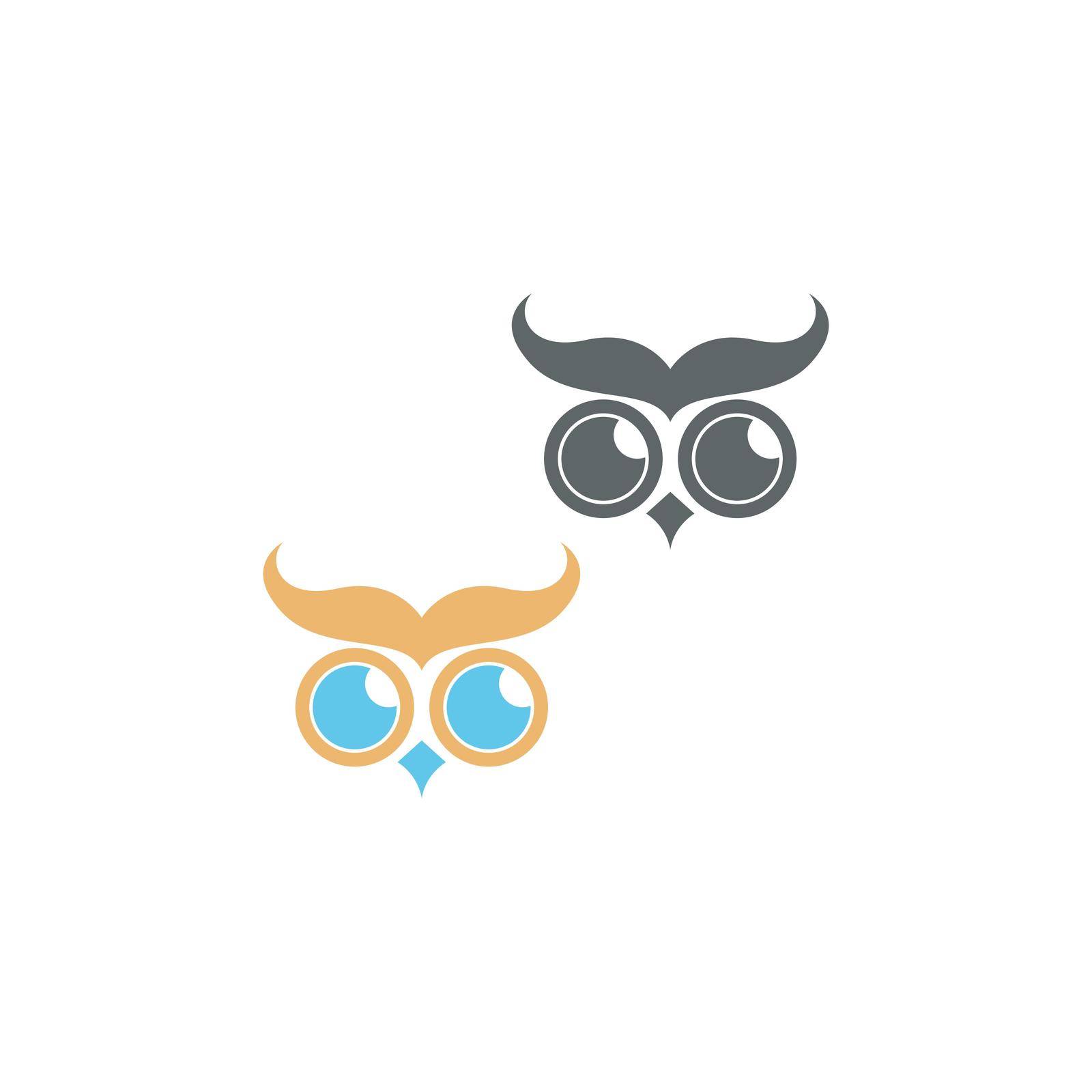 Owl icon logo design vector template by bellaxbudhong3