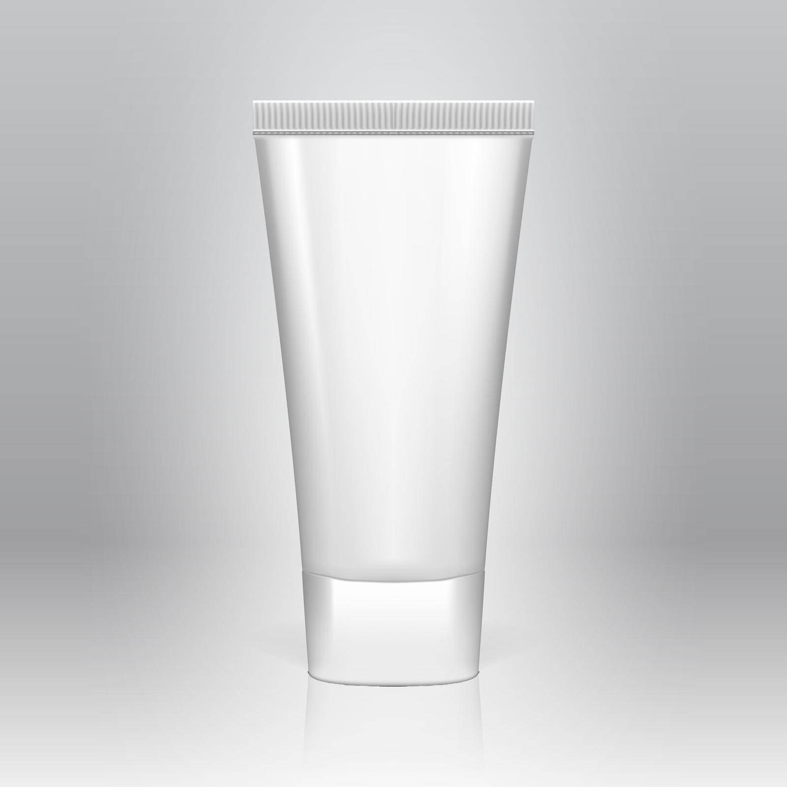 Realistic 3D Clear Tube Of Cream. EPS10 Vector