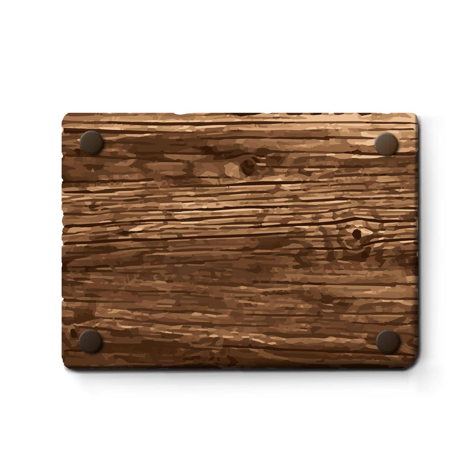 Old Retro Clear Wood Board. EPS10 Vector