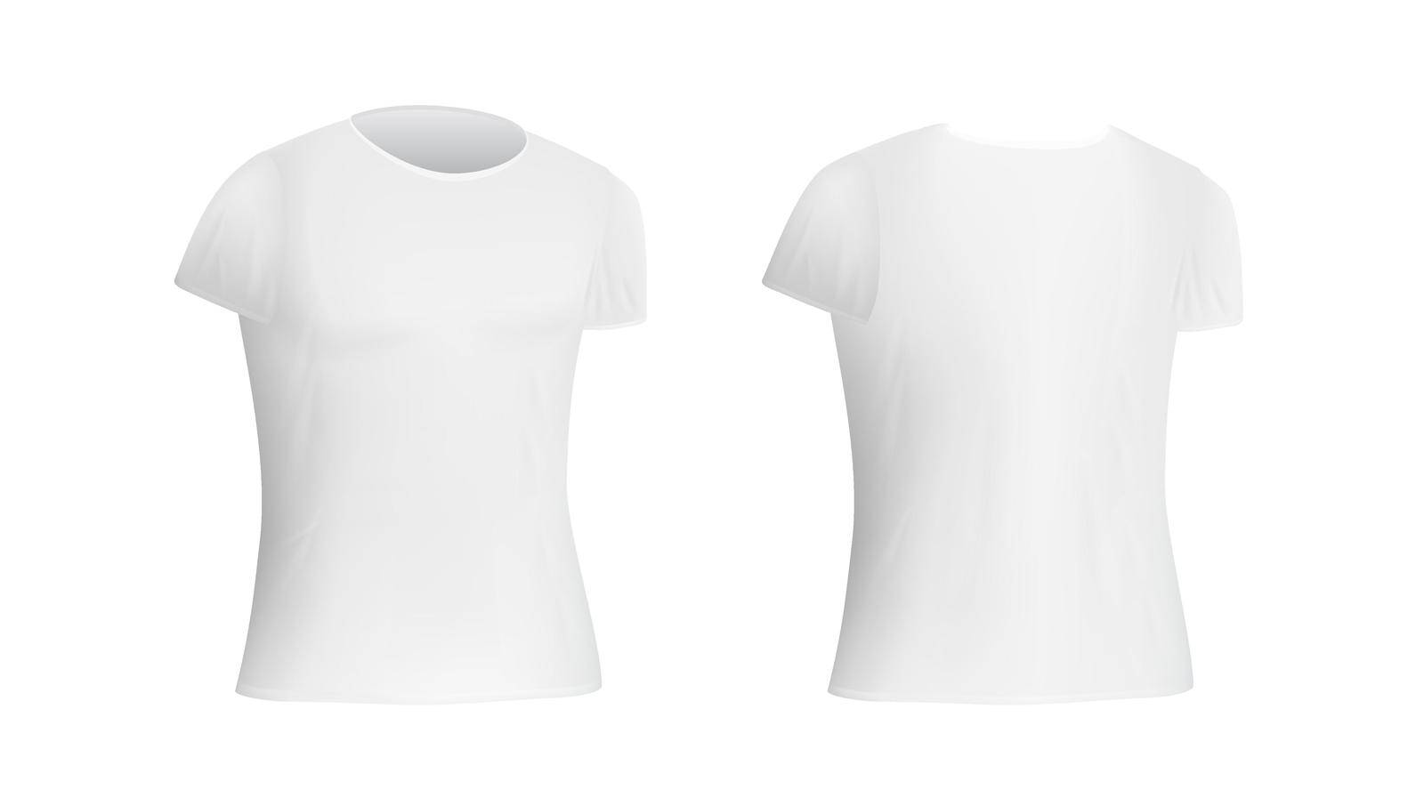 White T-shirt Clothes On White Background. EPS10 Vector