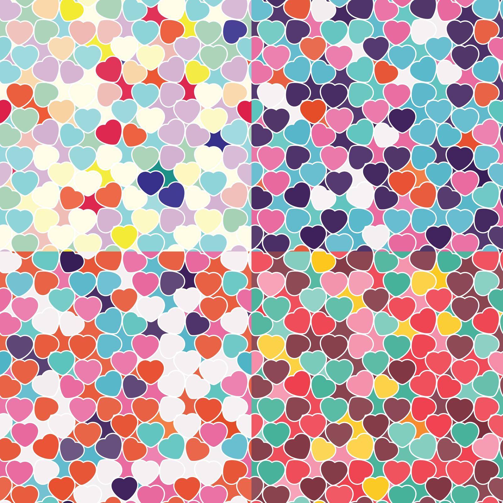 Hearts Seamless Texture by dacascas