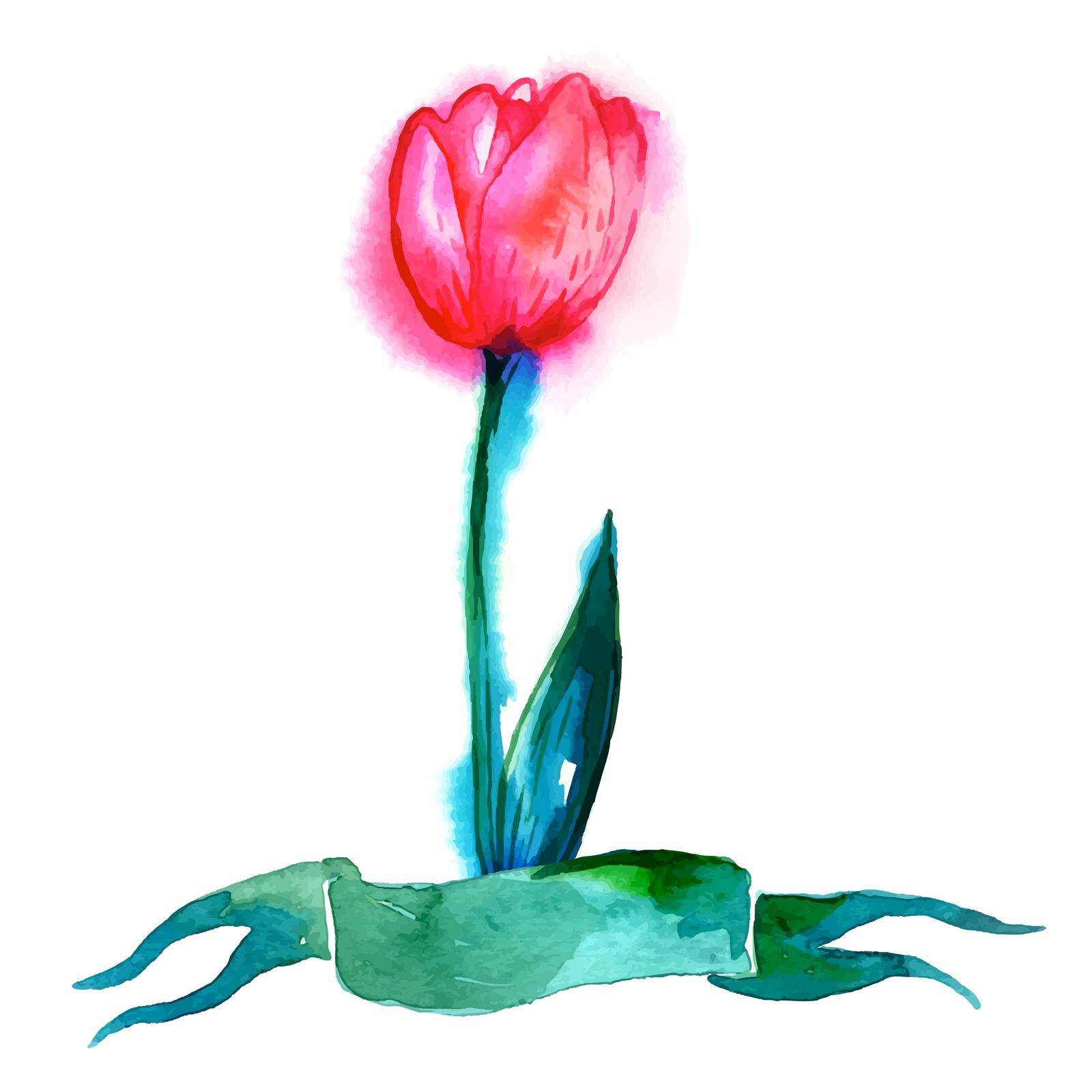 Tulip and ribbon by varka