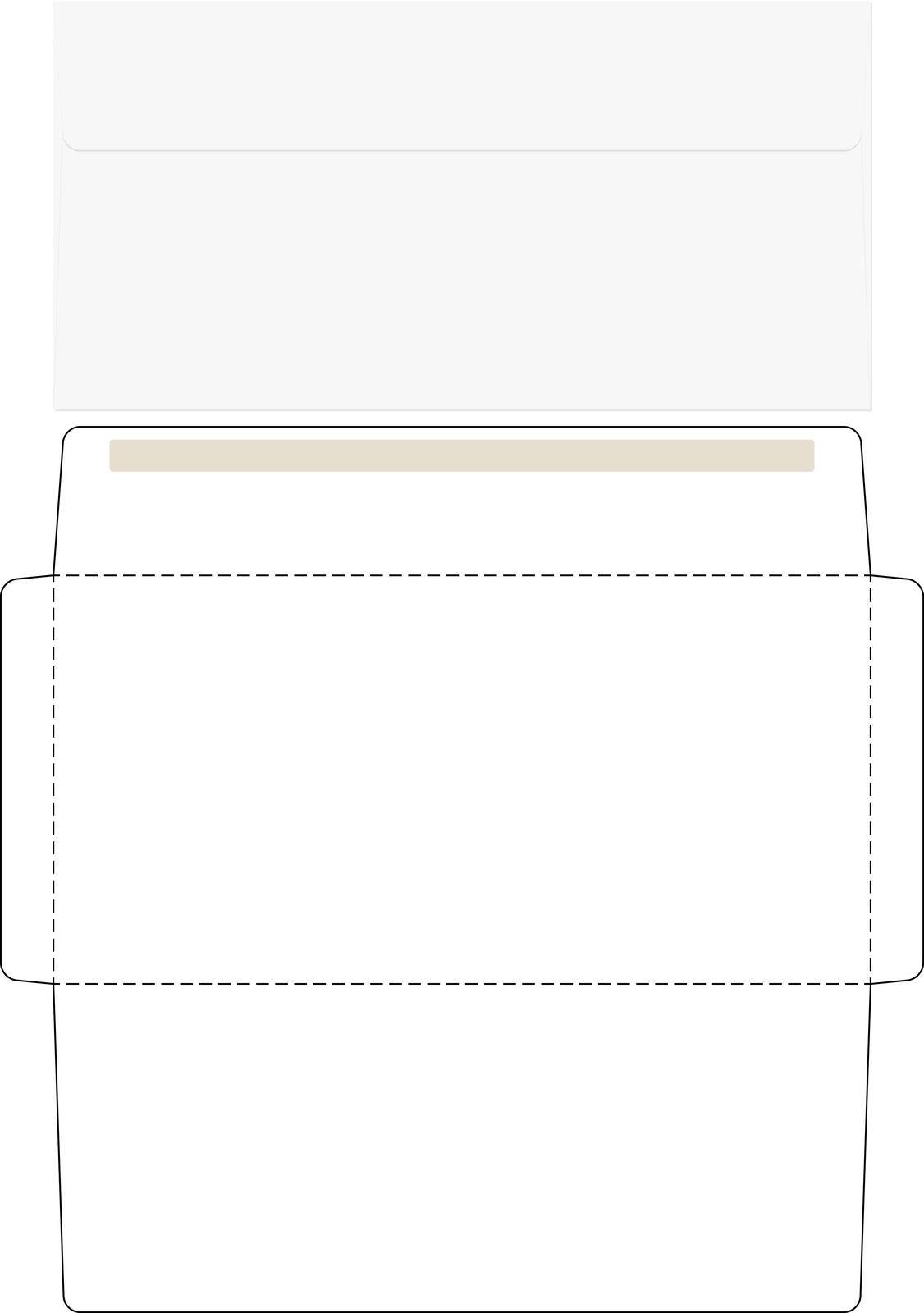 Office Envelope Cut Up Template. EPS10 Vector