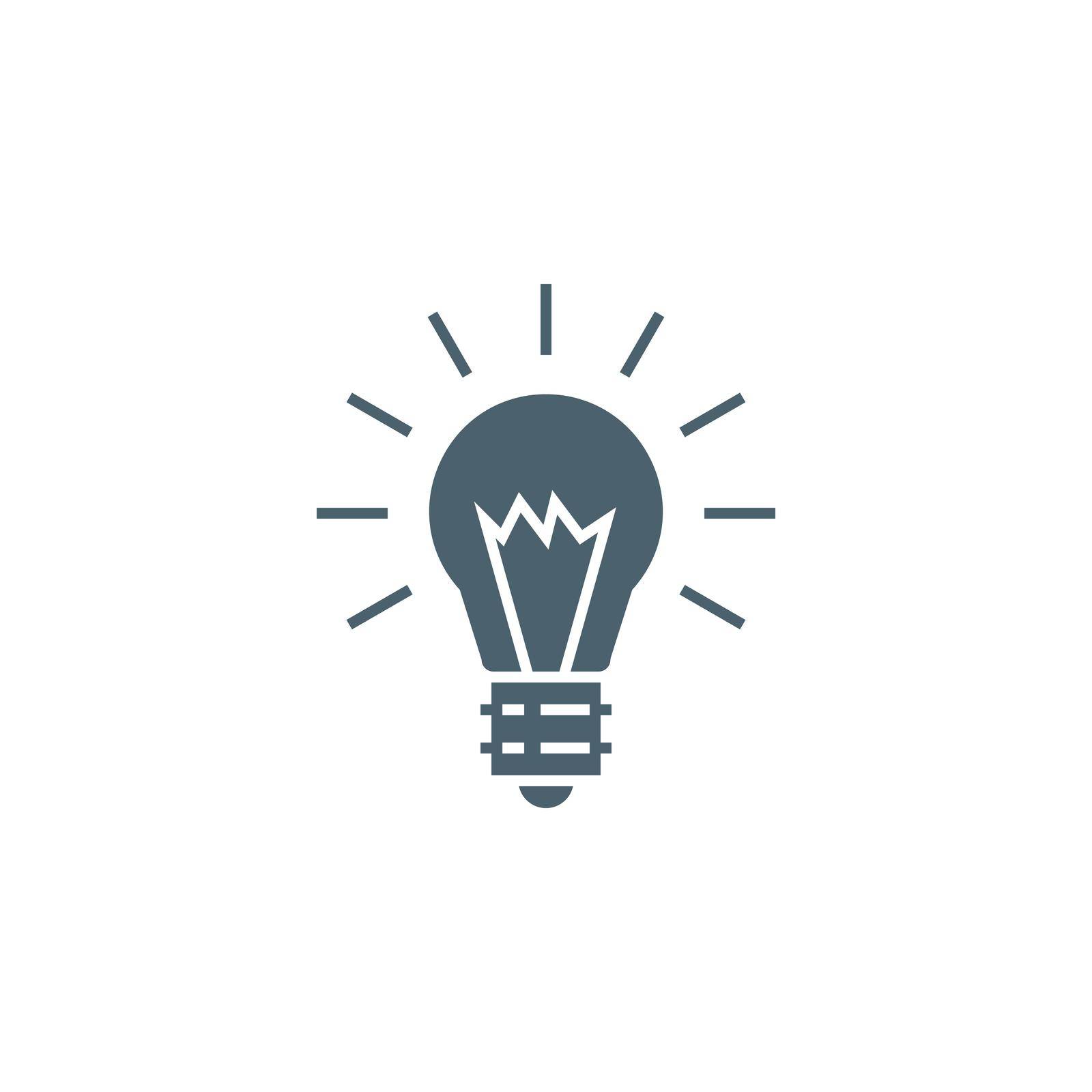 Bulb Flat related vector glyph icon. by smoki
