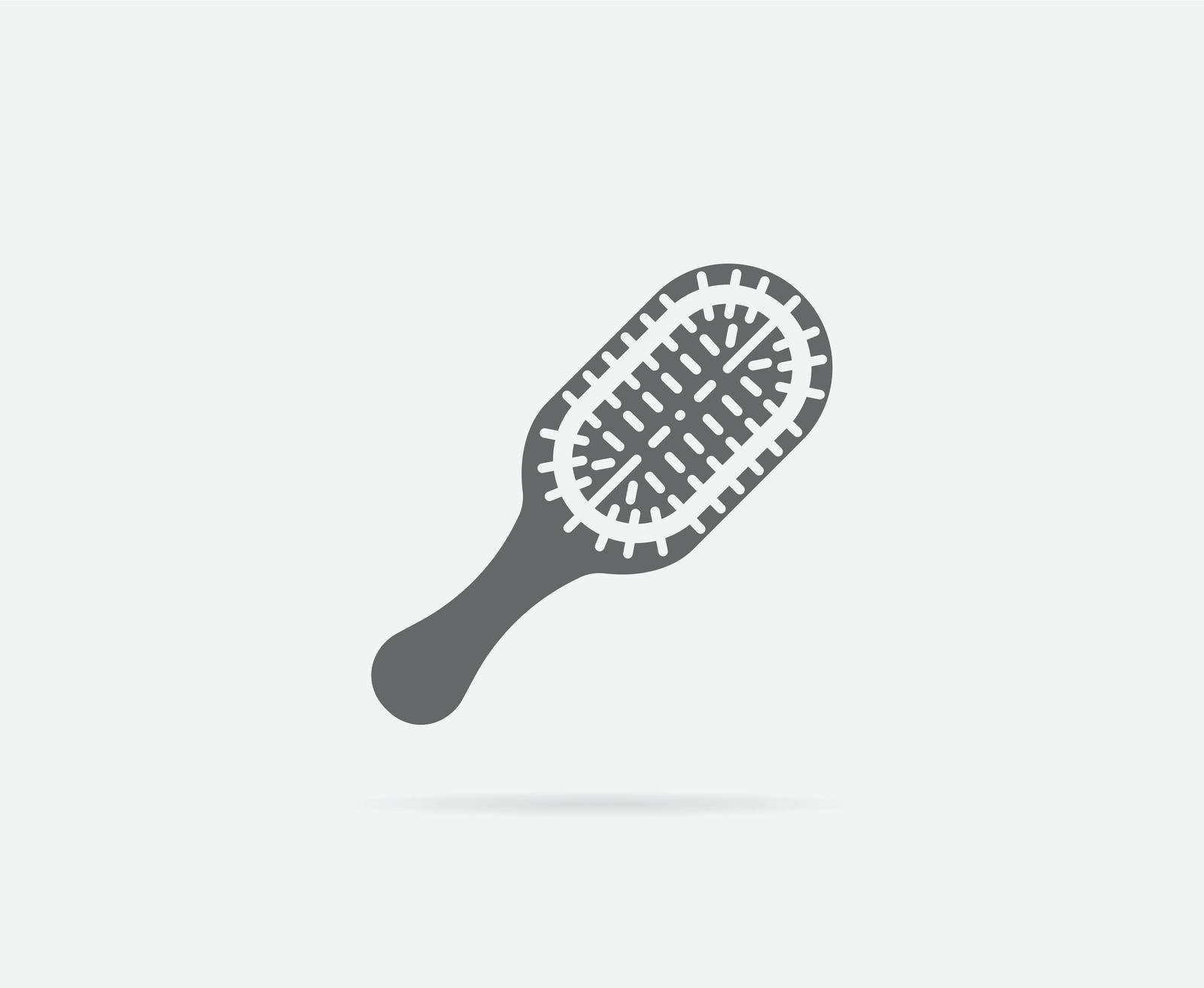 Hair Brush with Cushion Vector Element or Icon, Illustration Ready for Print or Plotter Cut or Using as Logotype with High Quality by ckybes
