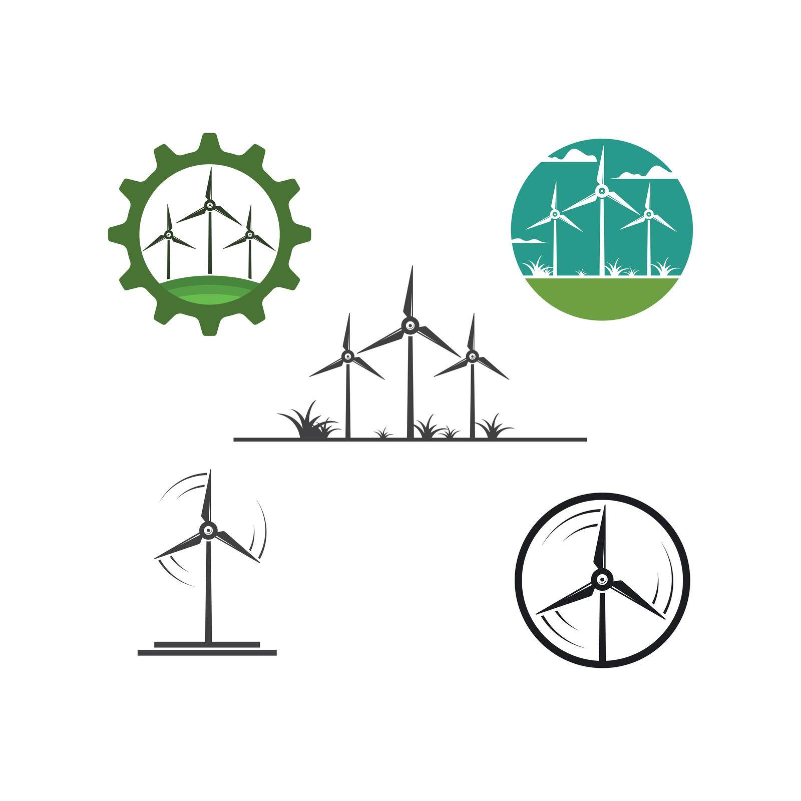 wind turbine icon vector illustration design template by idan