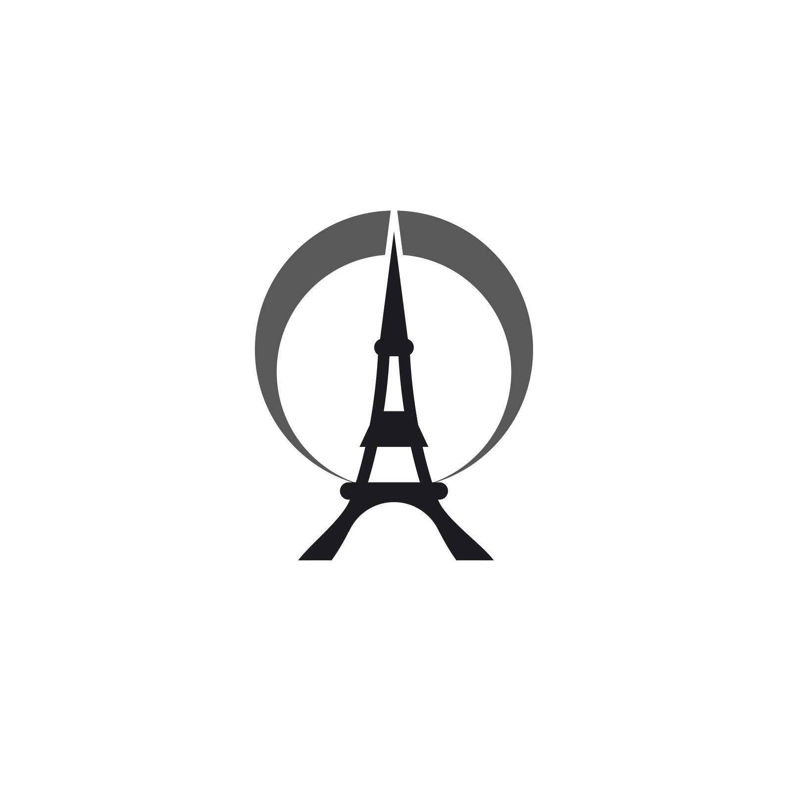 eifel tower logo vector template