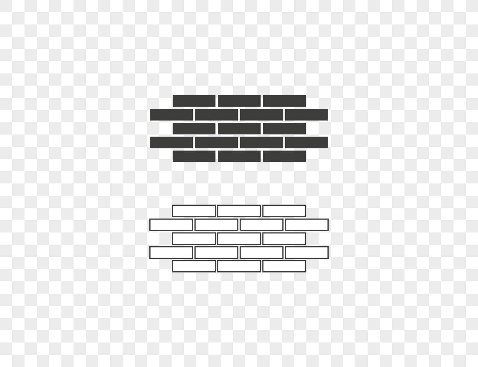 Bricks, wall, work icon on transparent background. Vector illustration. by Vertyb