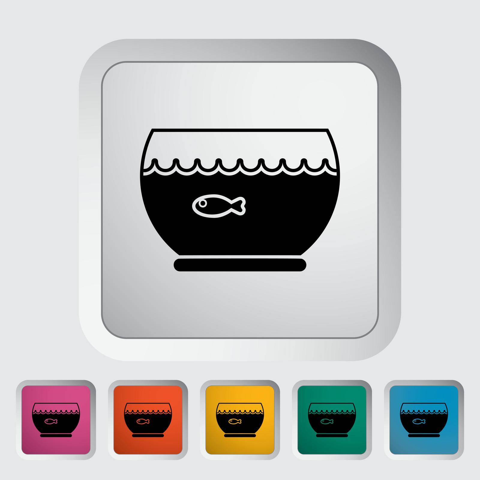 Aquarium icon. Flat vector related icon for web and mobile applications. It can be used as - logo, pictogram, icon, infographic element. Vector Illustration.