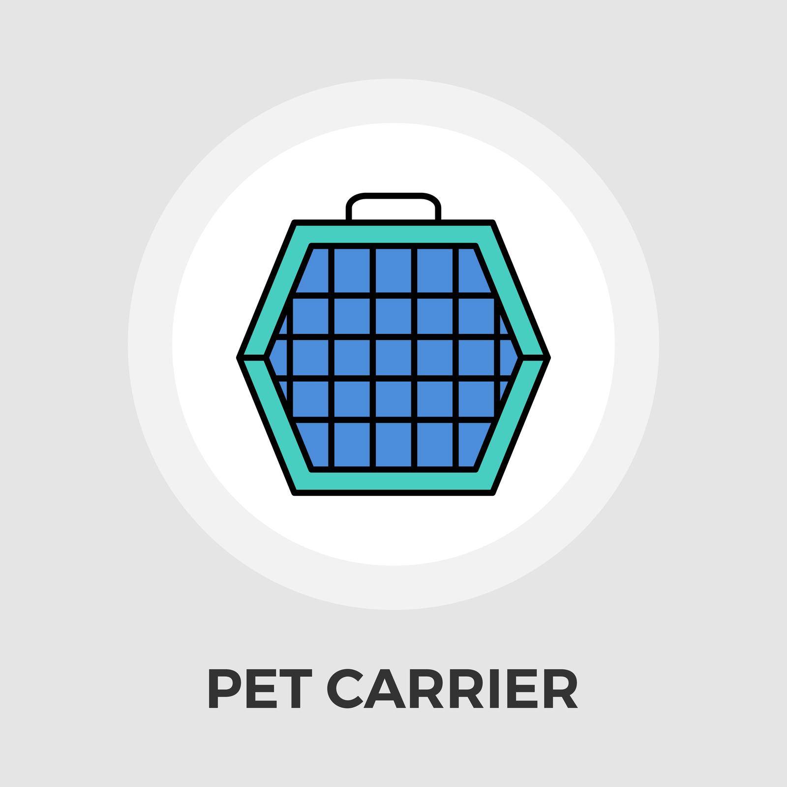 Pet Carrier Icon Vector. Flat icon isolated on the white background. Editable EPS file. Vector illustration.