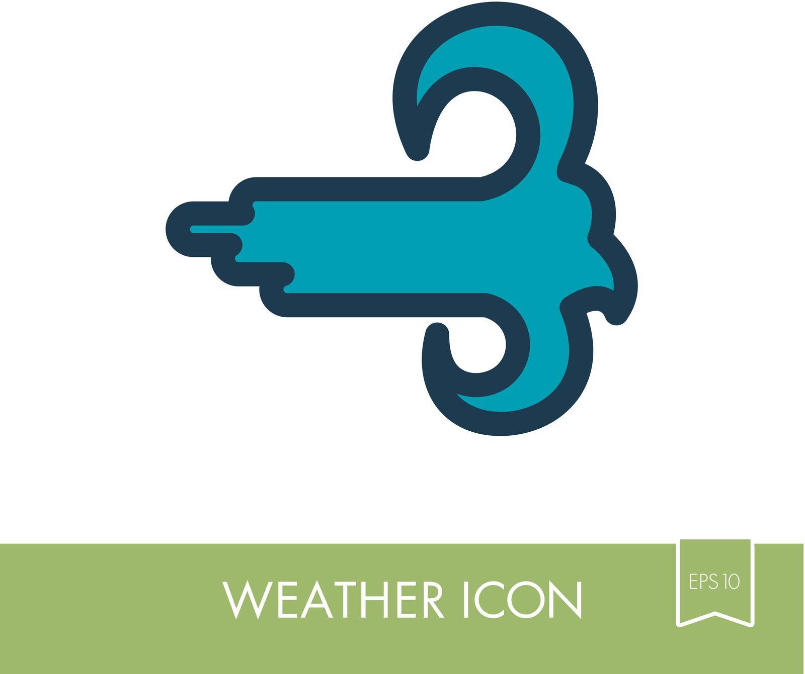 Wind icon. Meteorology. Weather by nosik