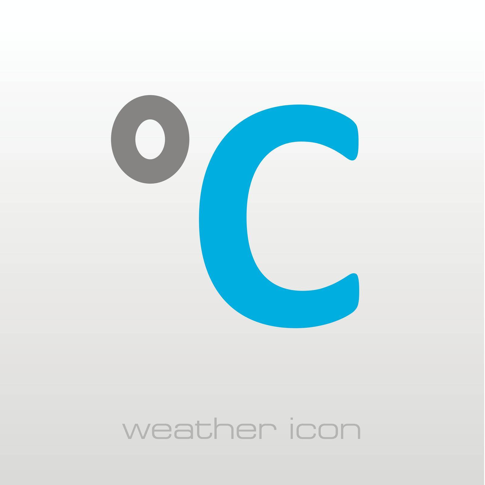 Degrees Celsius outline icon. Meteorology. Weather. Vector illustration eps 10