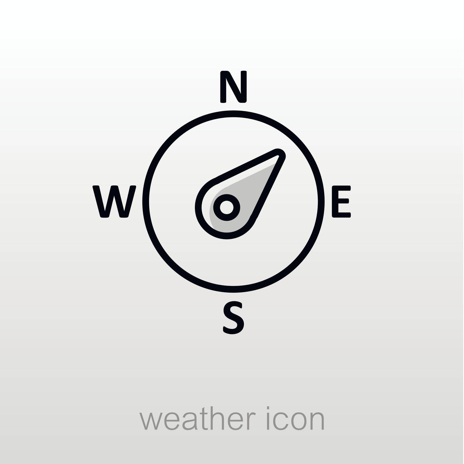 Compass wind rose outline icon. Direction northeast. Meteorology. Weather. Vector illustration eps 10
