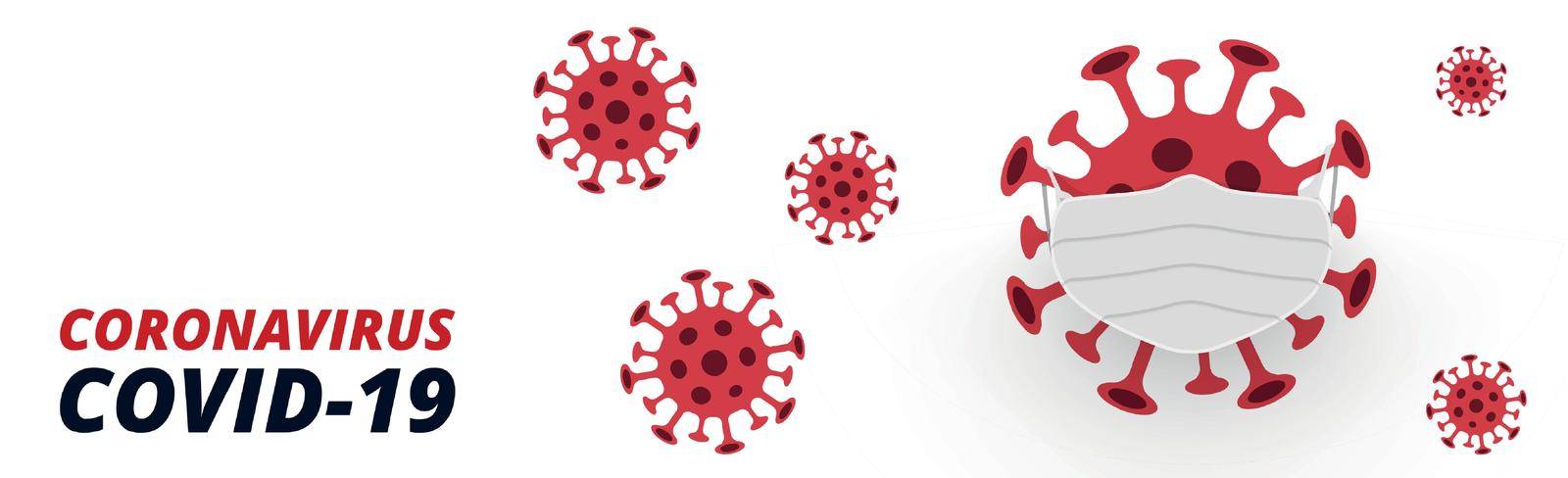 Dangerous new virus COVID-19, the image of bacteria - Vector illustration