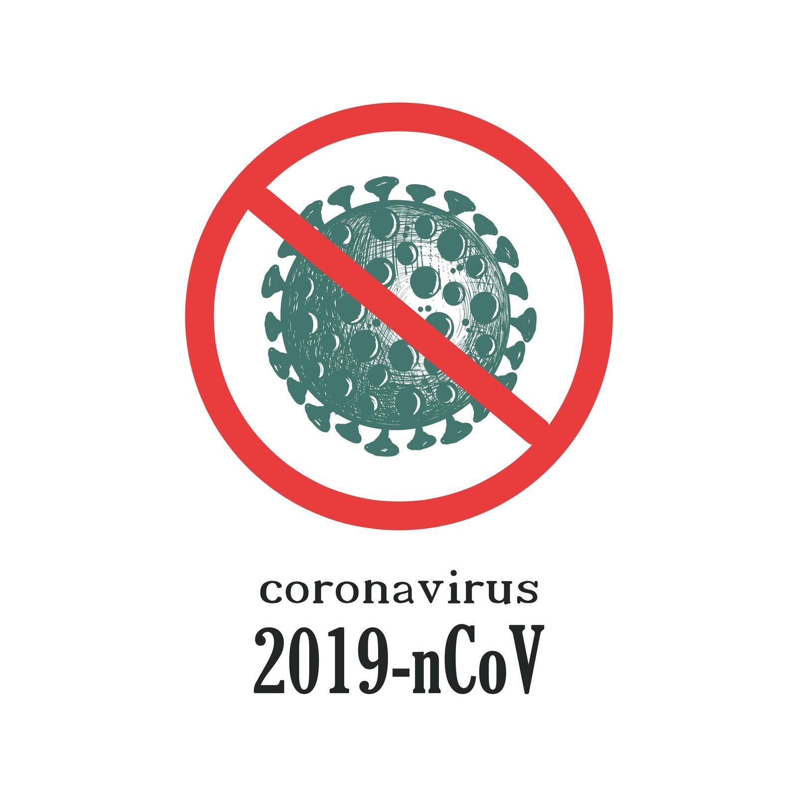 Coronavirus vector illustration. MERS Cov middle East respiratory syndrome coronavirus. Coronovirus infection in China. Novel coronavirus 2019 nCoV.