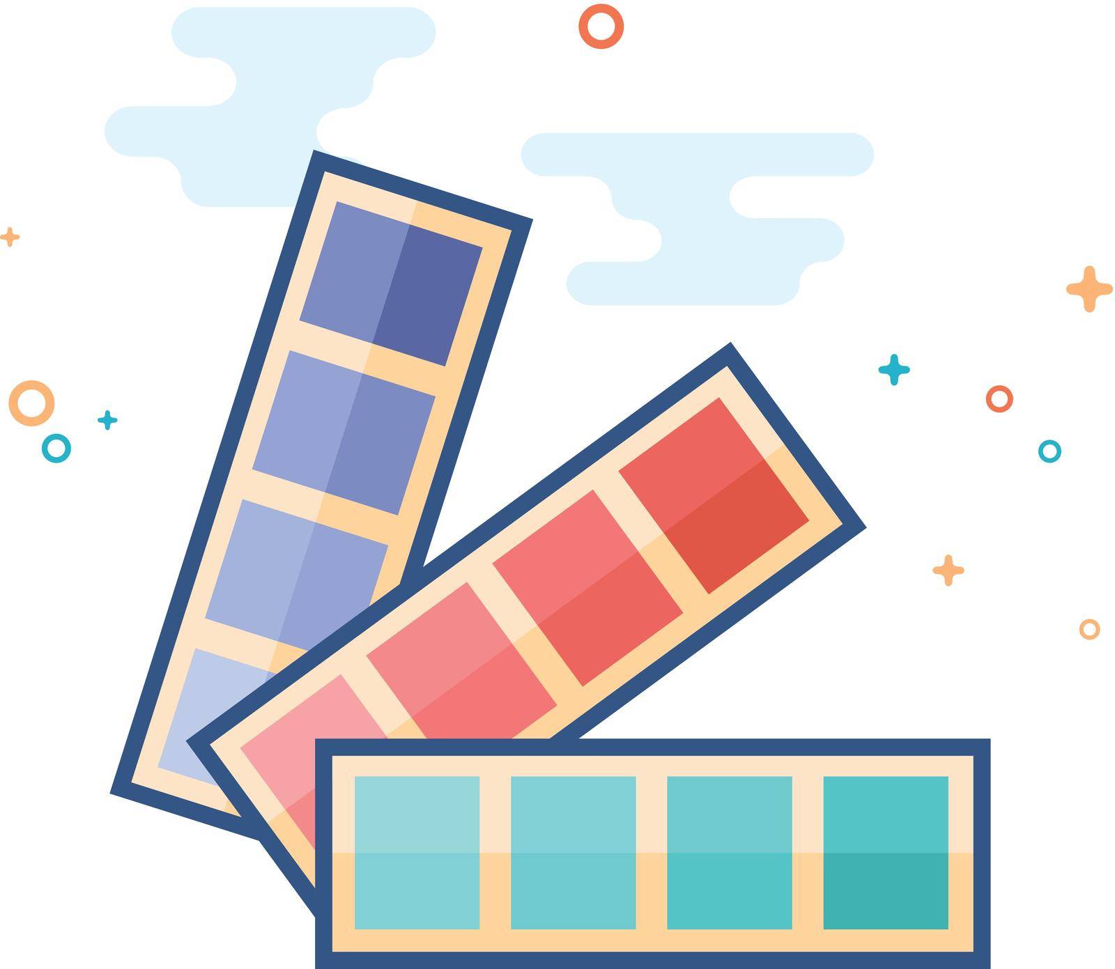 Flat Color Icon - Color swatches by puruan