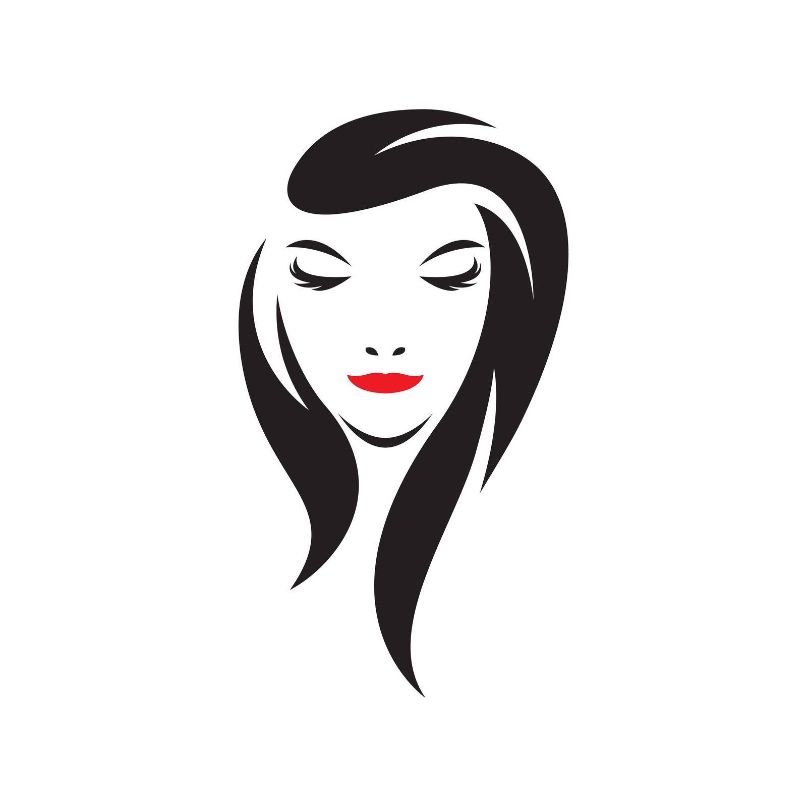 Beauty hair and salon logo images illustration design