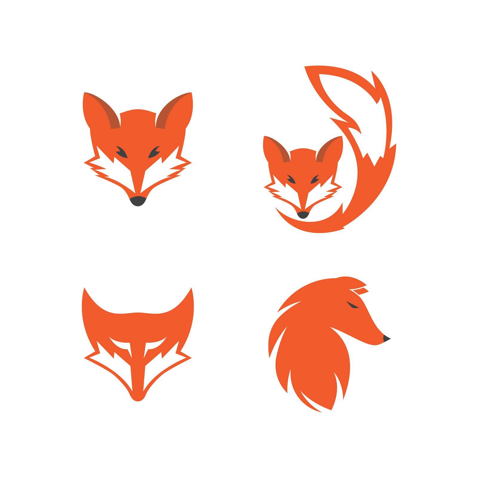 Fox logo illustration vector template