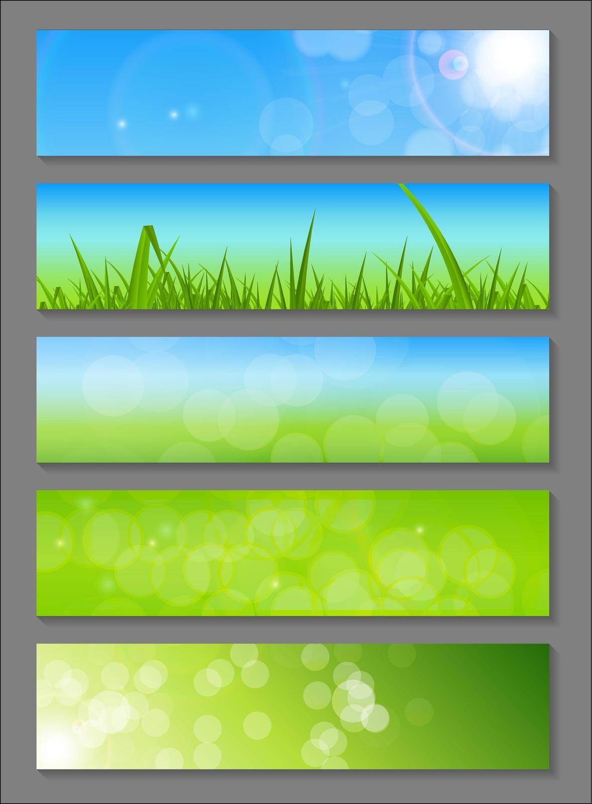 Natural Sunny Backgroundc Banner Vector Illustration by yganko