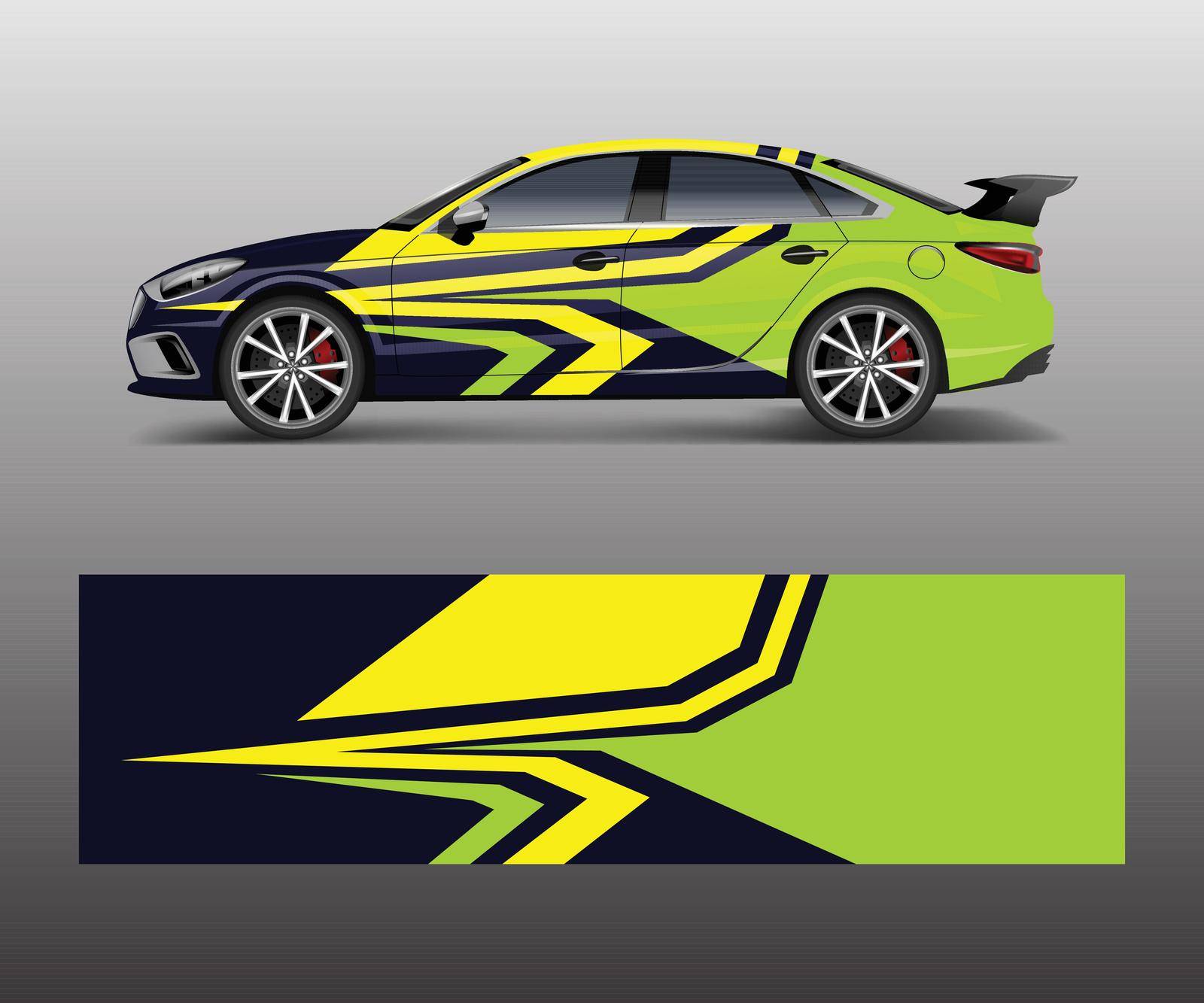 Racing car wrap design. wrap design for custom sport car. by ANITA