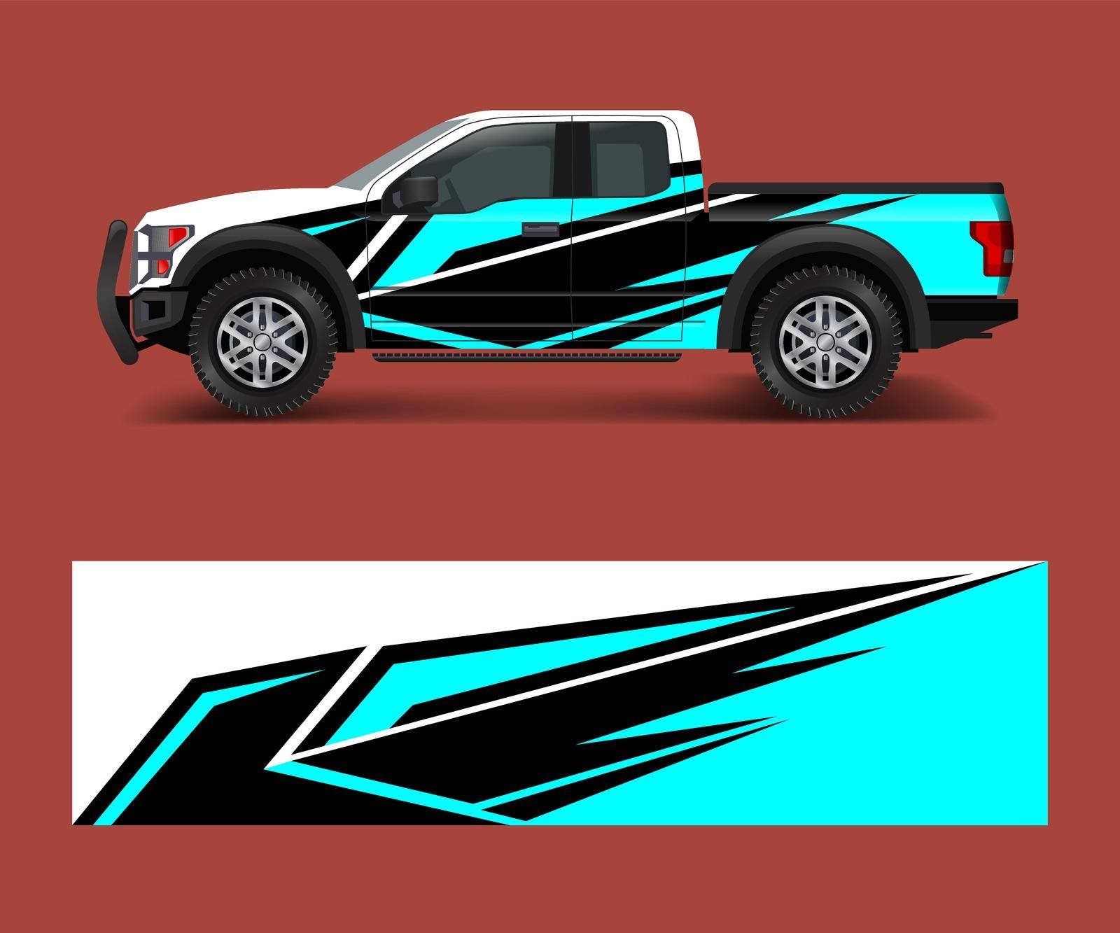 modern design for truck graphics vinyl wrap vector by ANITA