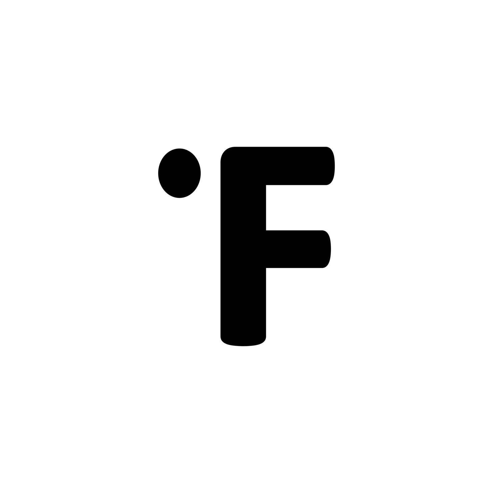 Fahrenheit degrees vector glyph icon. Weather sign by nosik