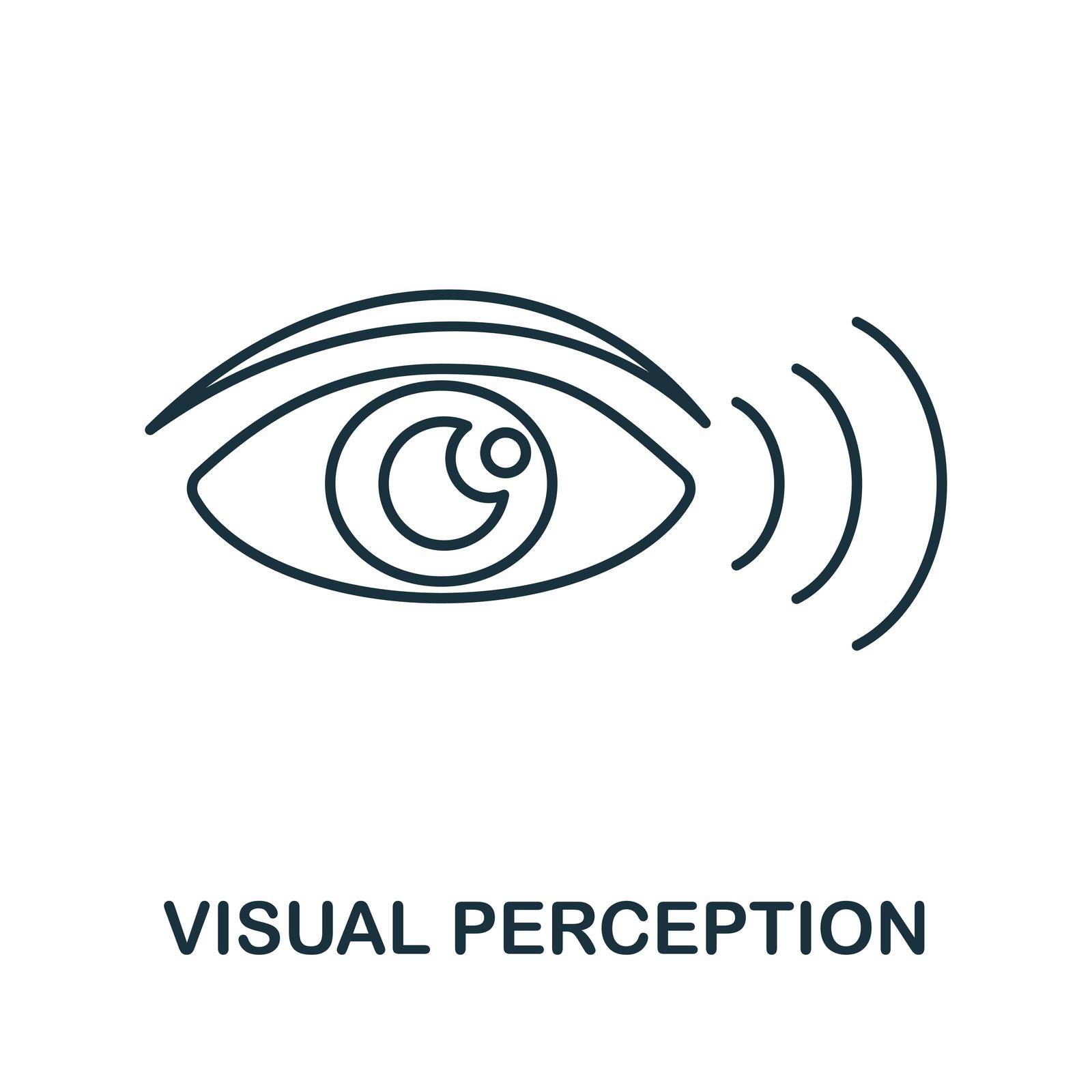 Visual Perception icon. Line element from cognitive skills collection. Linear Visual Perception icon sign for web design, infographics and more. by simakovavector
