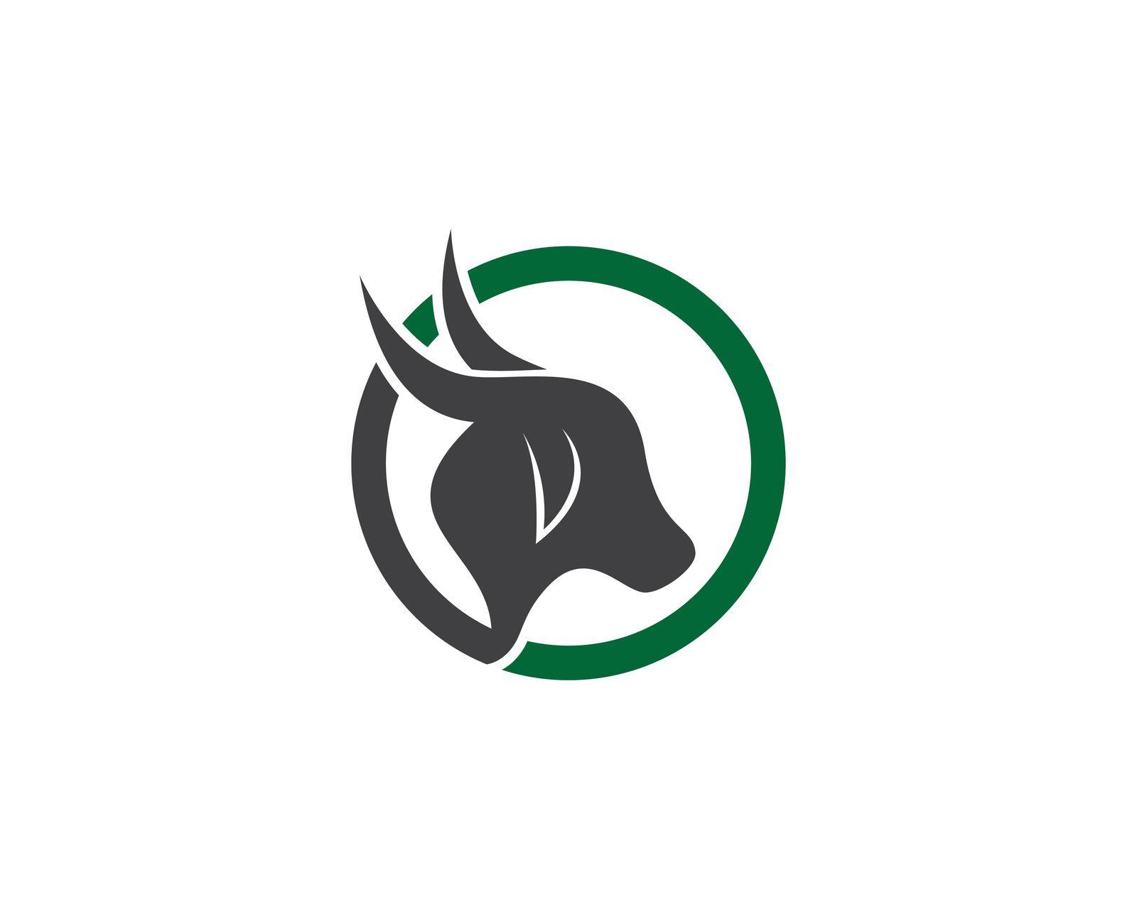 Bull logo template vector icon illustration by Attades19
