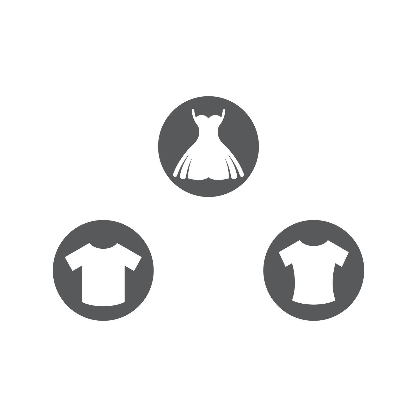 Clothing shop logo template vector icon illustration