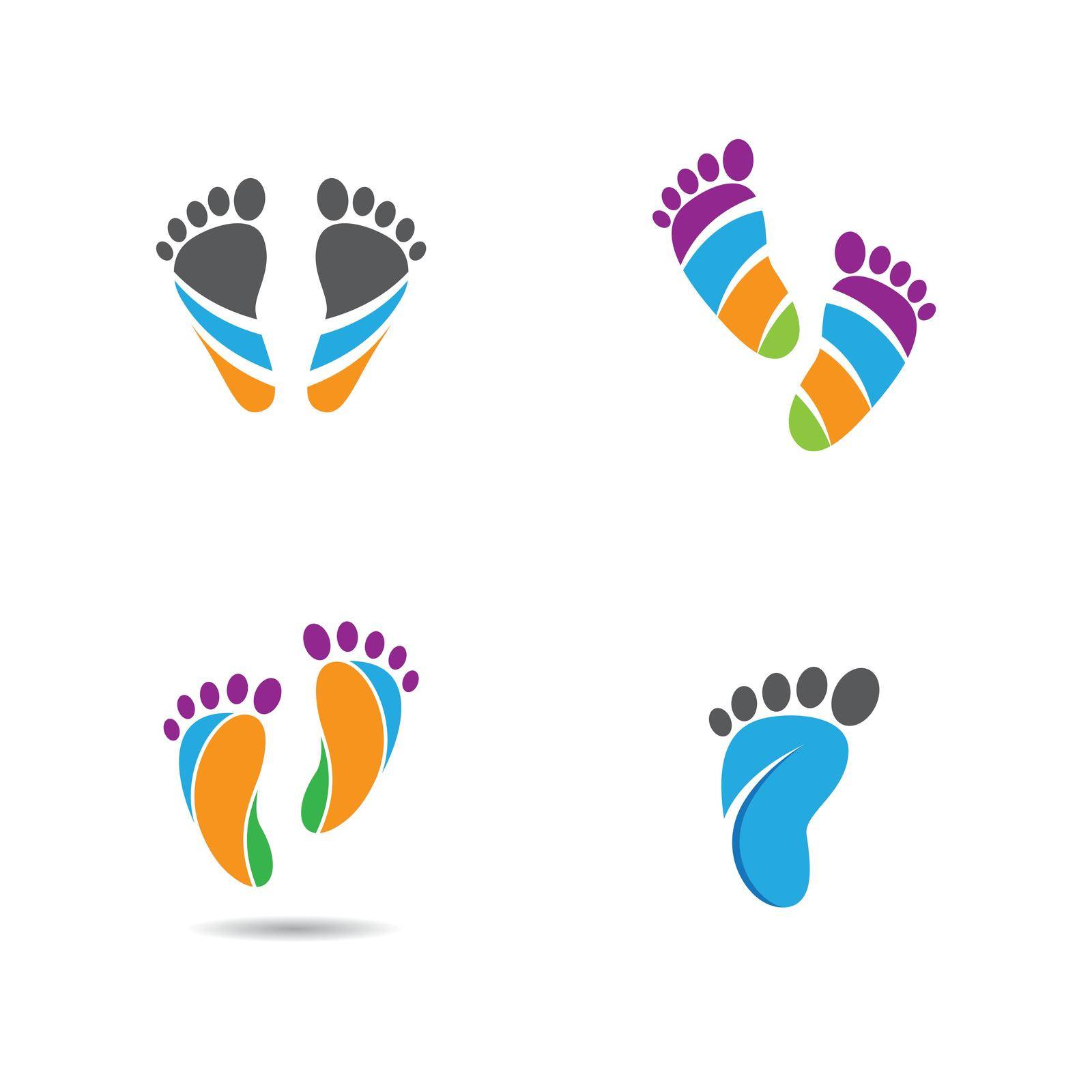 Foot therapist logo vector icon illustration
