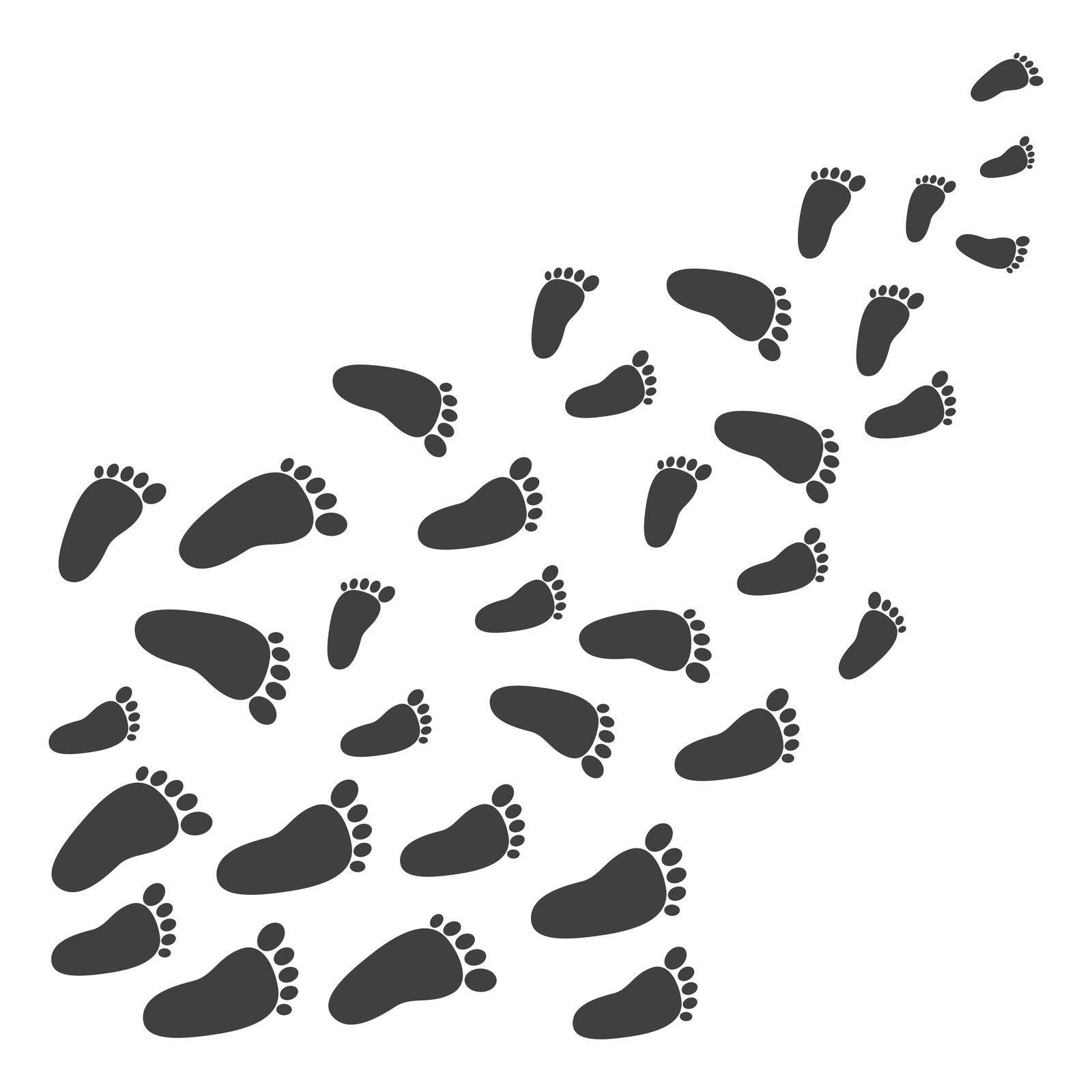 Foot vector icon illustration design