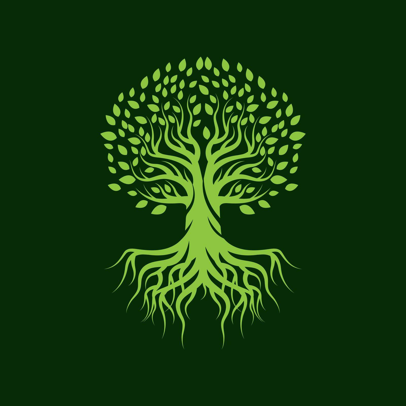 Tree icon logo vector icon by Attades19
