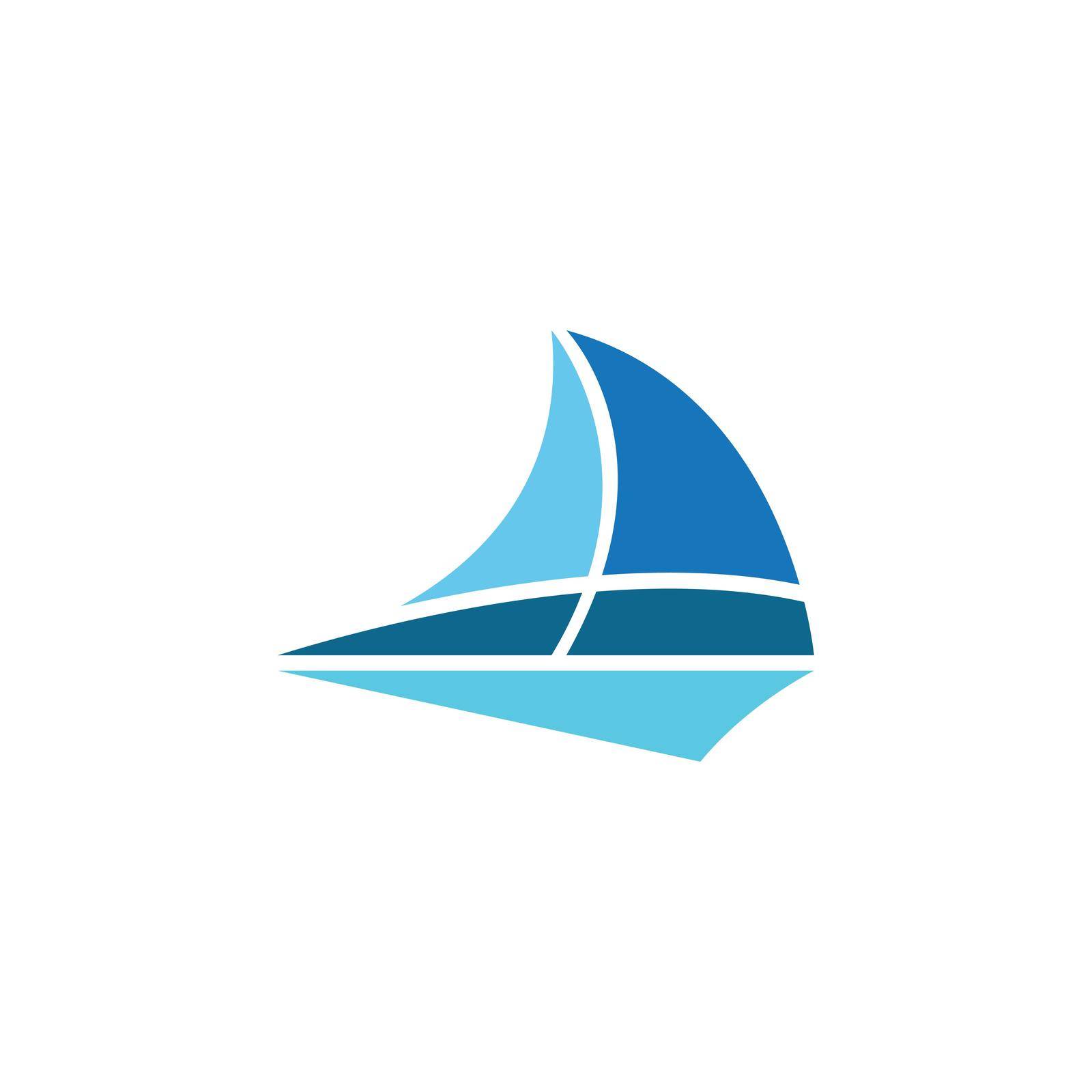 sailing logo vector icon template