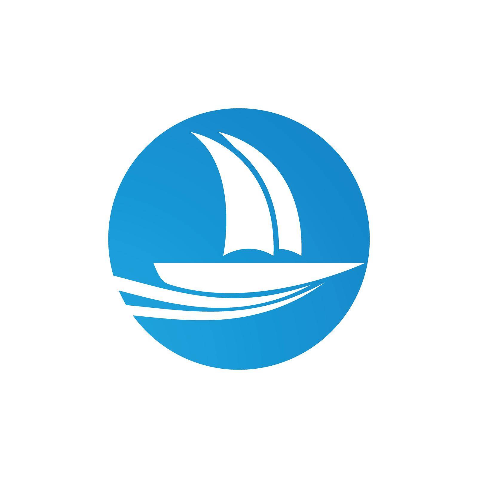 sailing logo vector icon template