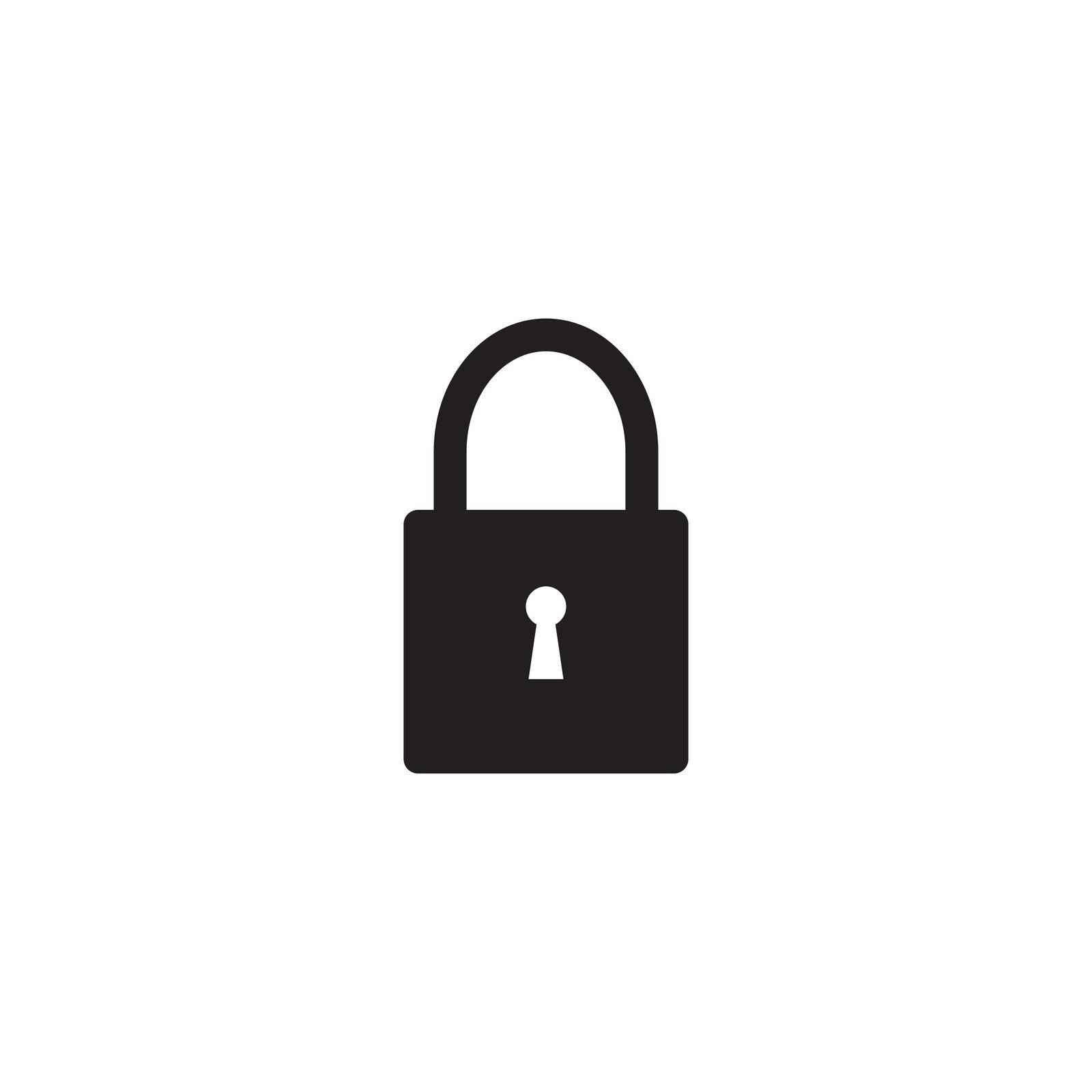 padlock logo icon vector template illustration