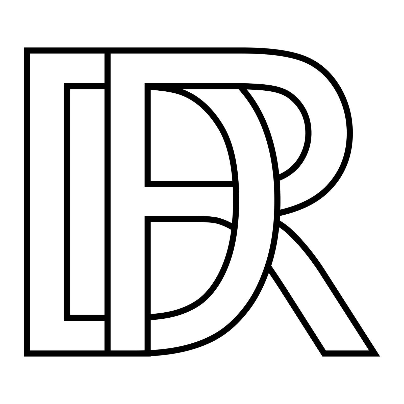 Logo sign dr rd icon nft dr interlaced letters d r by koksikoks
