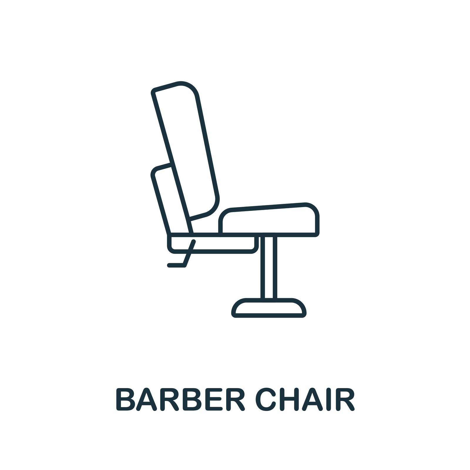 Barber Chair icon. Line element from hairdresser collection. Linear Barber Chair icon sign for web design, infographics and more. by simakovavector