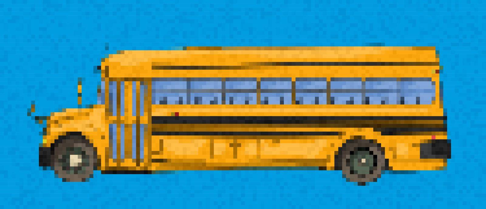 Pixel art school bus by Lirch