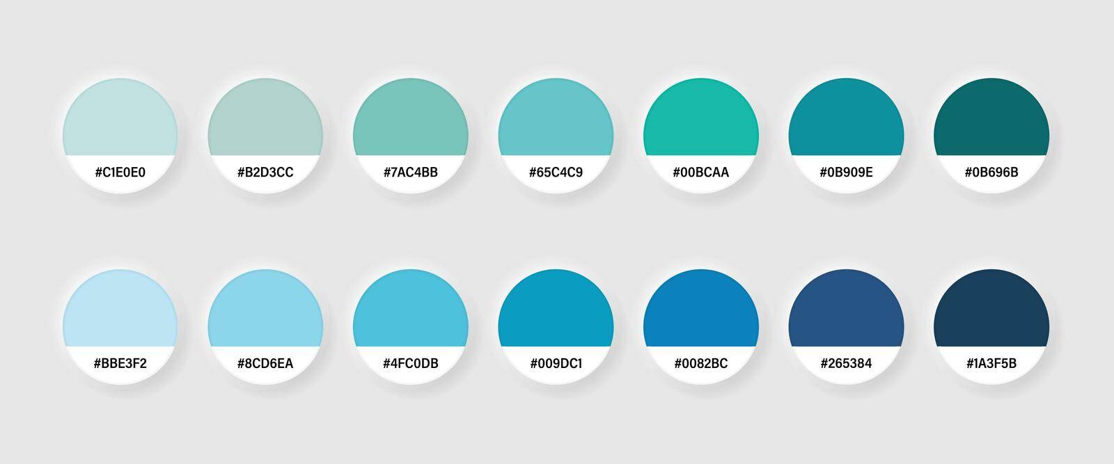 Color palette in flat style. Pantone swatch vector illustration on isolated background. Colour collection sign business concept.