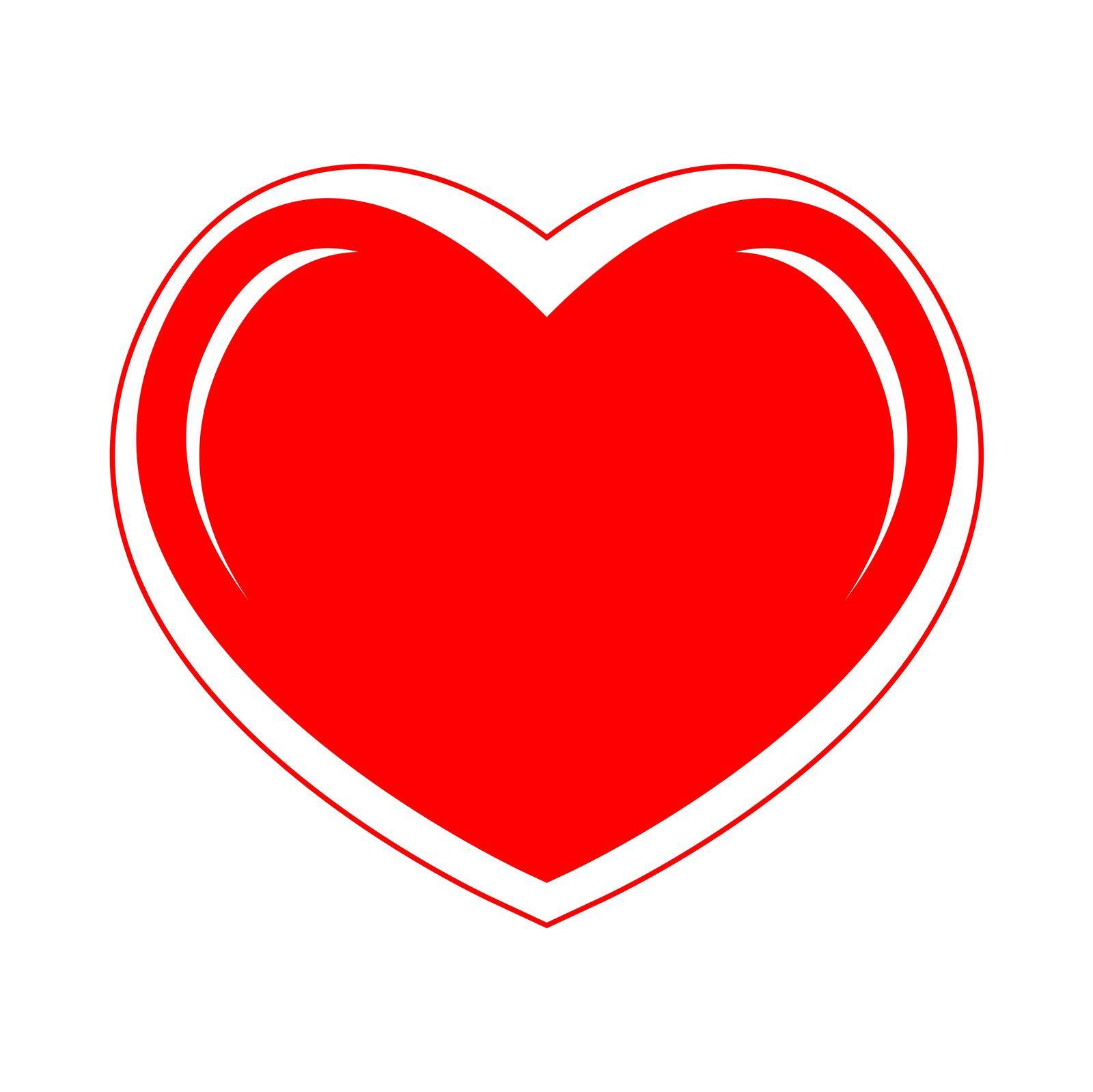 Red shaped symbolic heart for Valentine's Day by Infobond