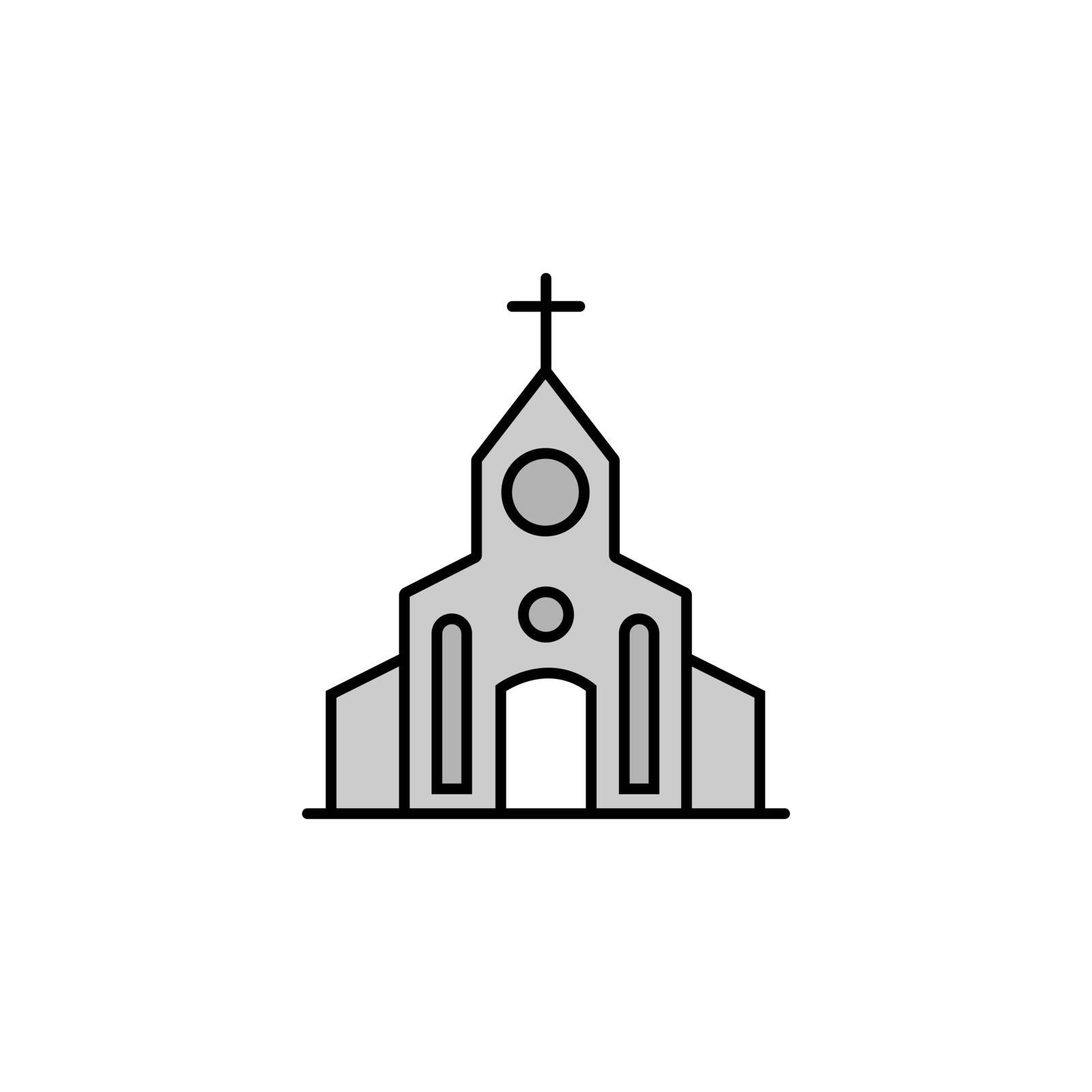 church, protest, crucifix line colored icon. Elements of protests illustration icons. Signs, symbols can be used for web, logo, mobile app, UI, UX colored icon