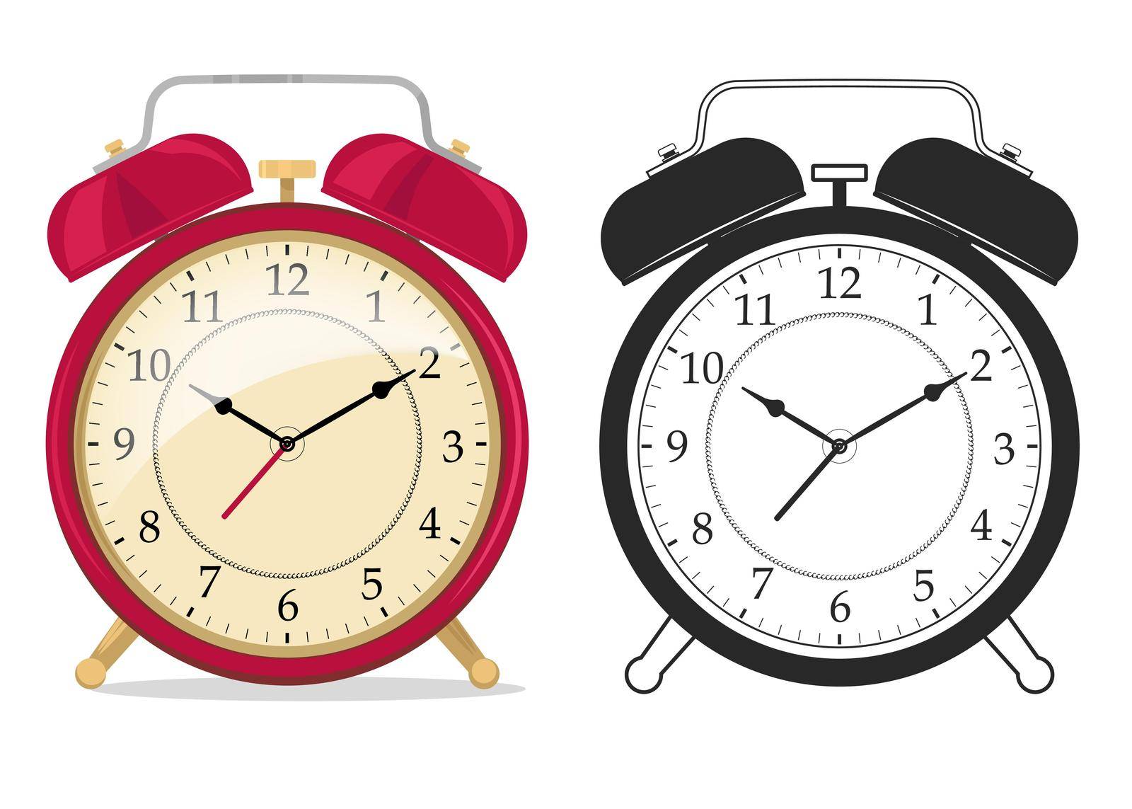 Alarm Clock. Retro Wake Up Symbol. Ringing reminder. Time Icon. Vector by ambassador80