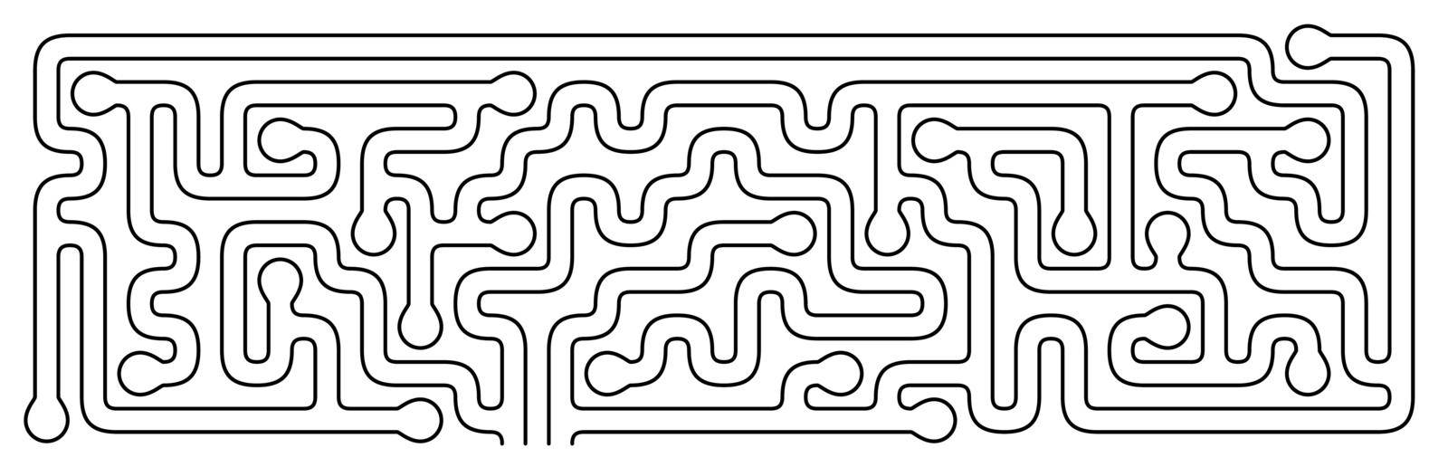 Vector illustration of maze or labyrinth isolated on white