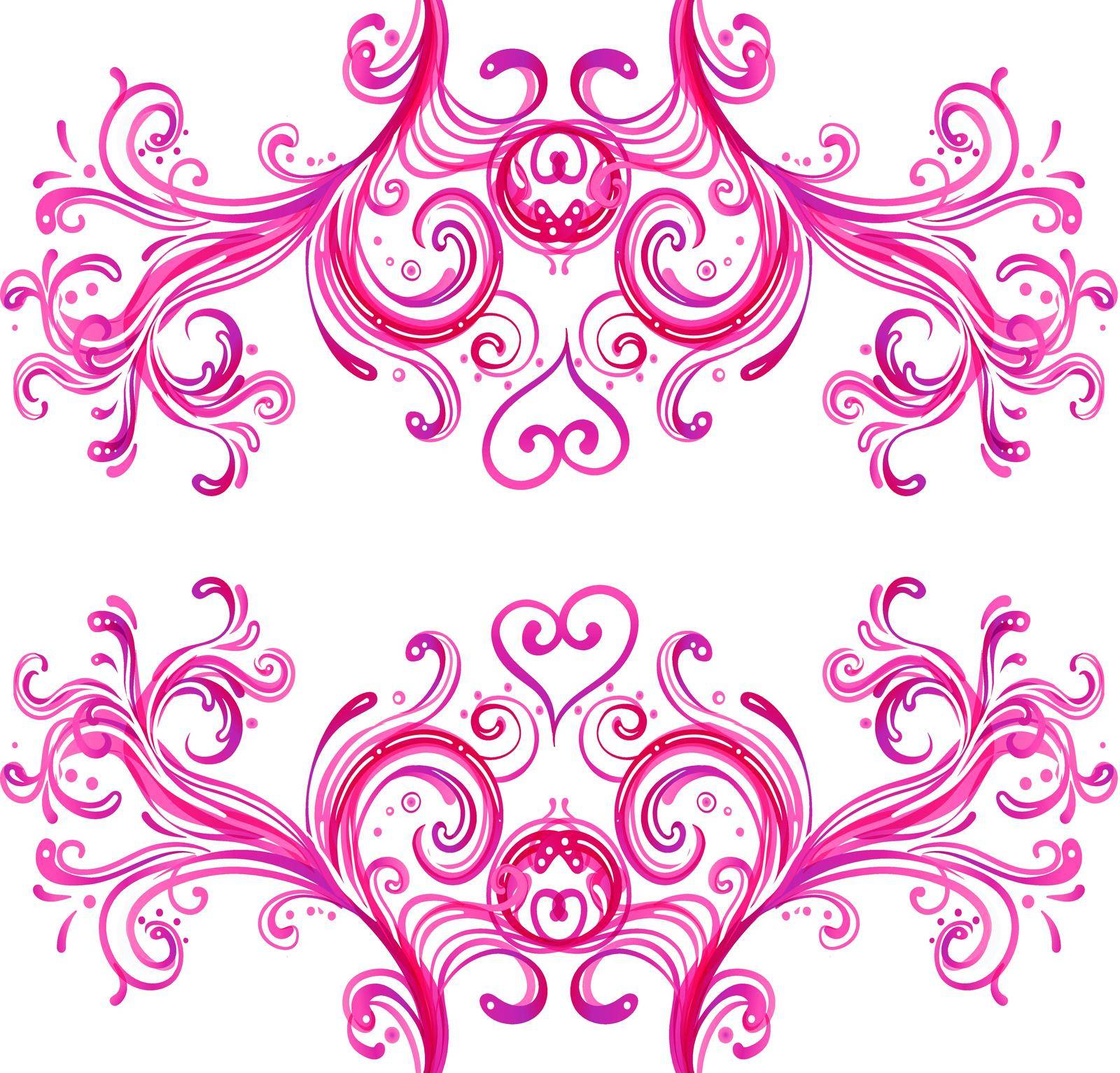 Beautiful pink swirls background. Valentine's day concept.