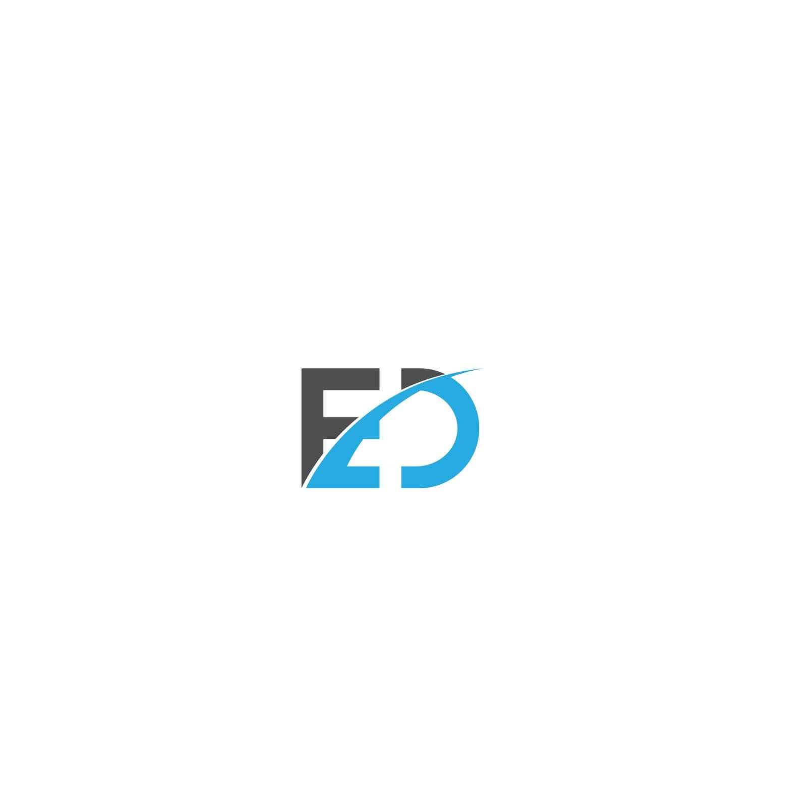 Letter ed logo images design vector