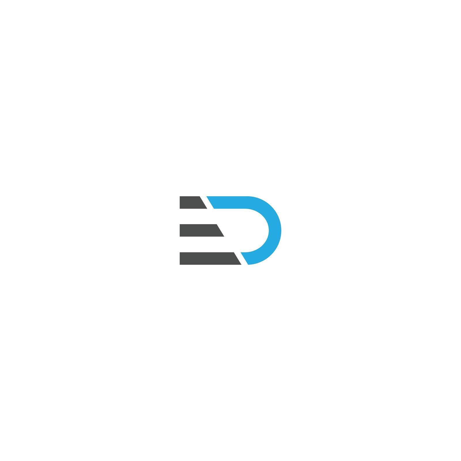 Letter ed logo images design vector