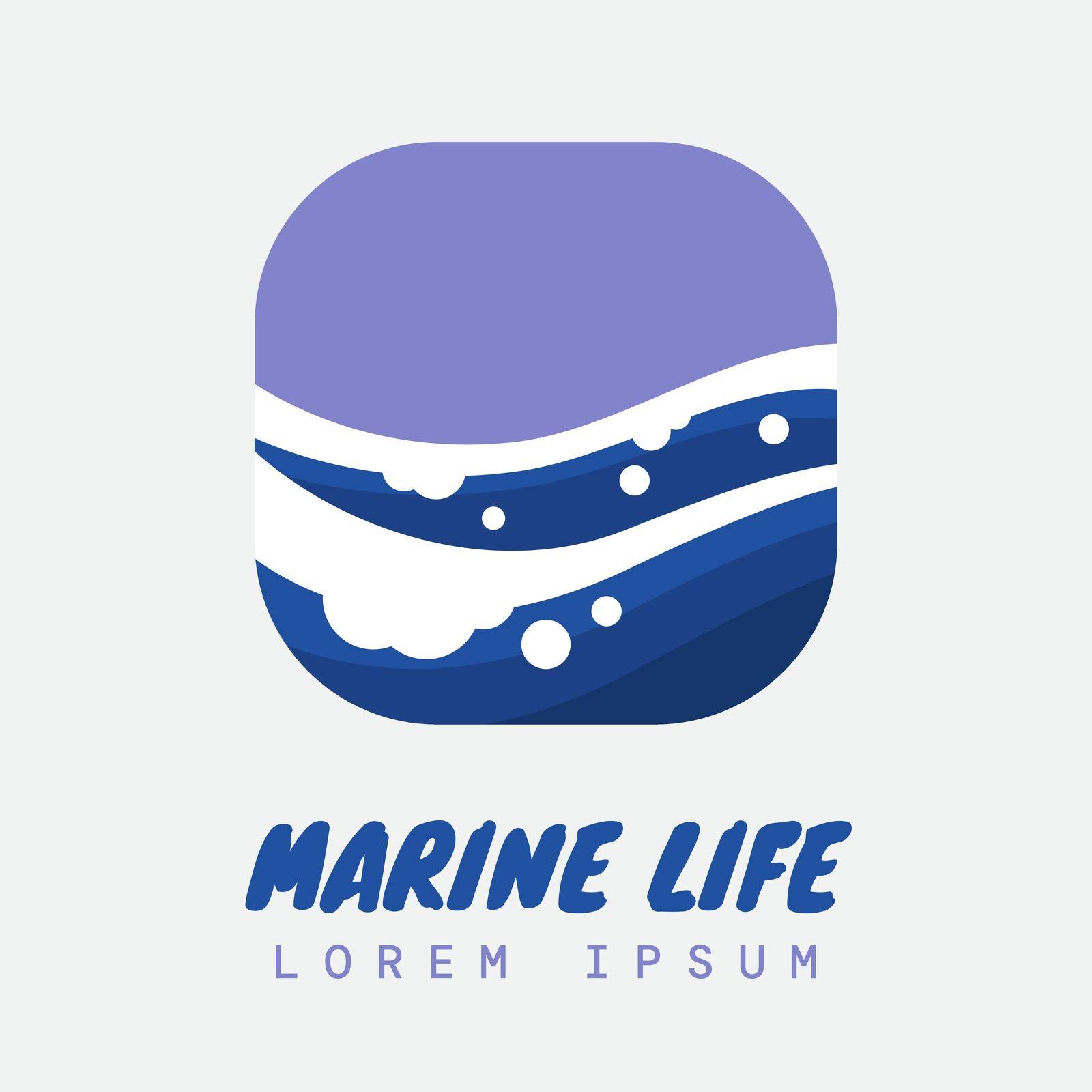 Wave logo brand concept design.Symbol ocean sea waves for business identity.
