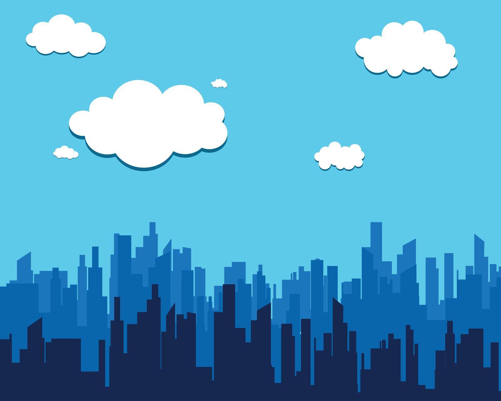 Blue sky with cloud icon illustration design